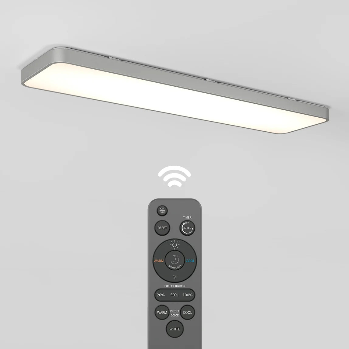 Artika Europa 48 in. x 12 in. (122 x 30 cm) Modern Flush Mount Ceiling Light- with remote - Image 14