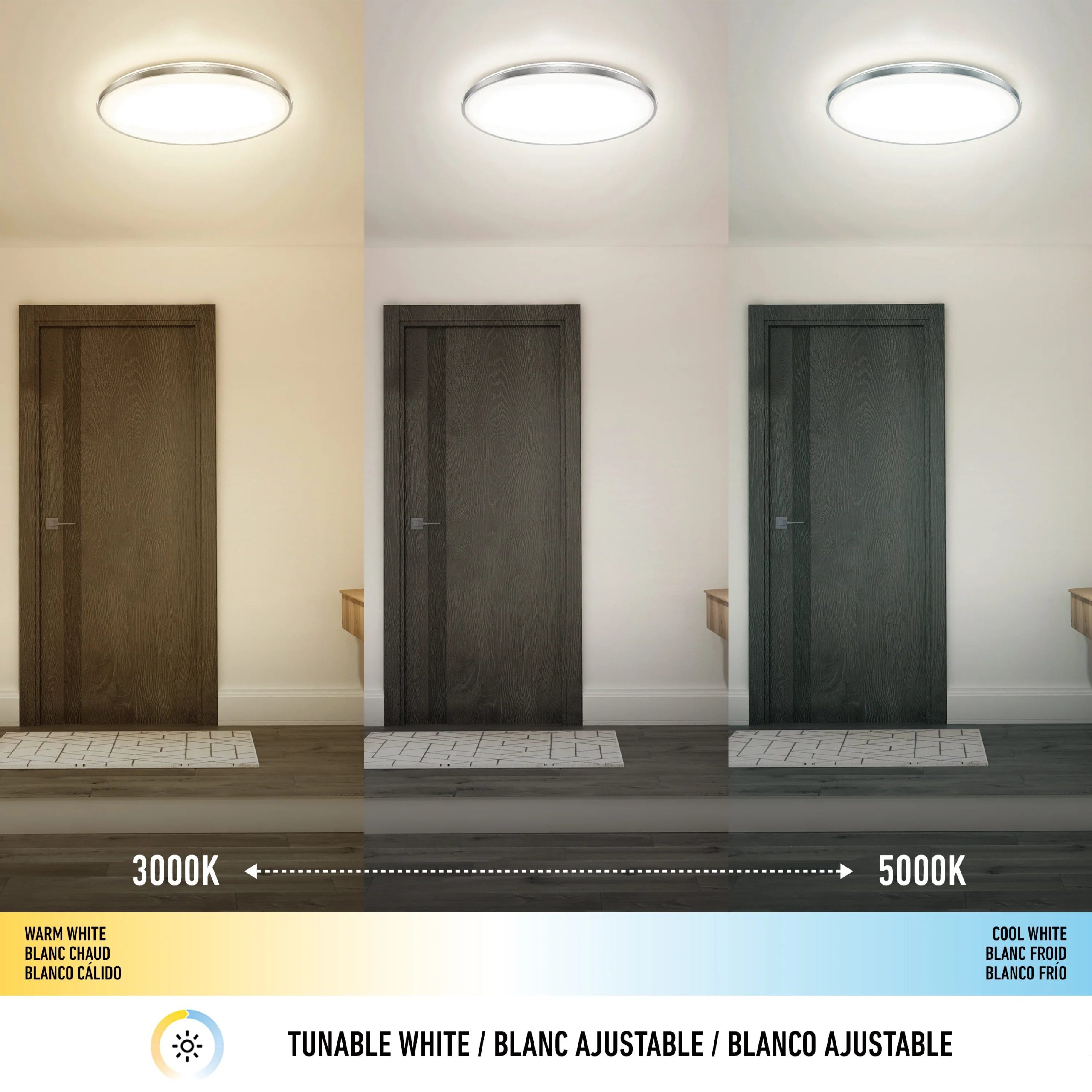Artika Europa 21 in. (54 cm) Modern LED Flush Mount Ceiling Light - with remote - Image 25