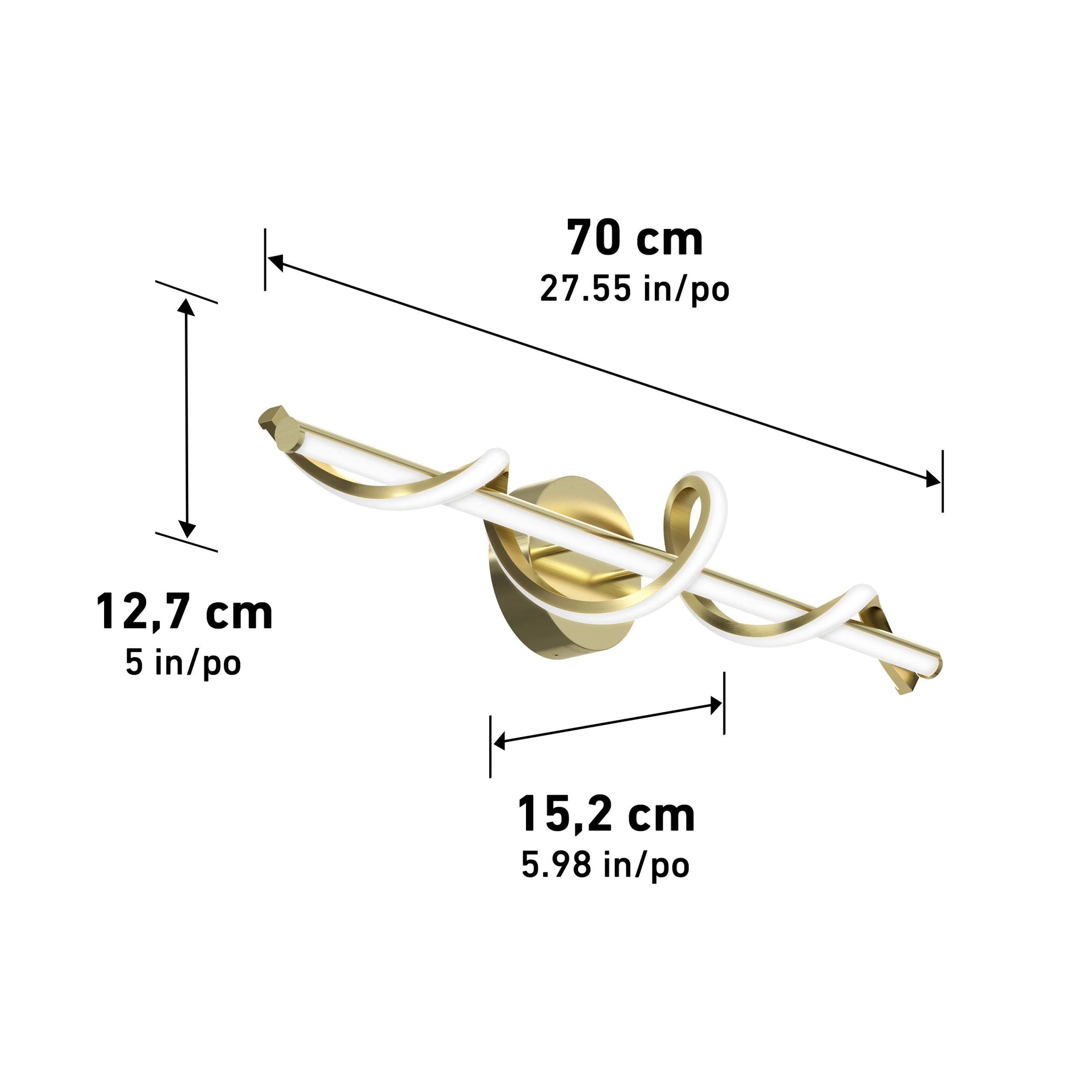 Artika Coda 27-in (69 cm) Integrated LED 5-CCT Vanity Light Bar for Bathroom - Image 23