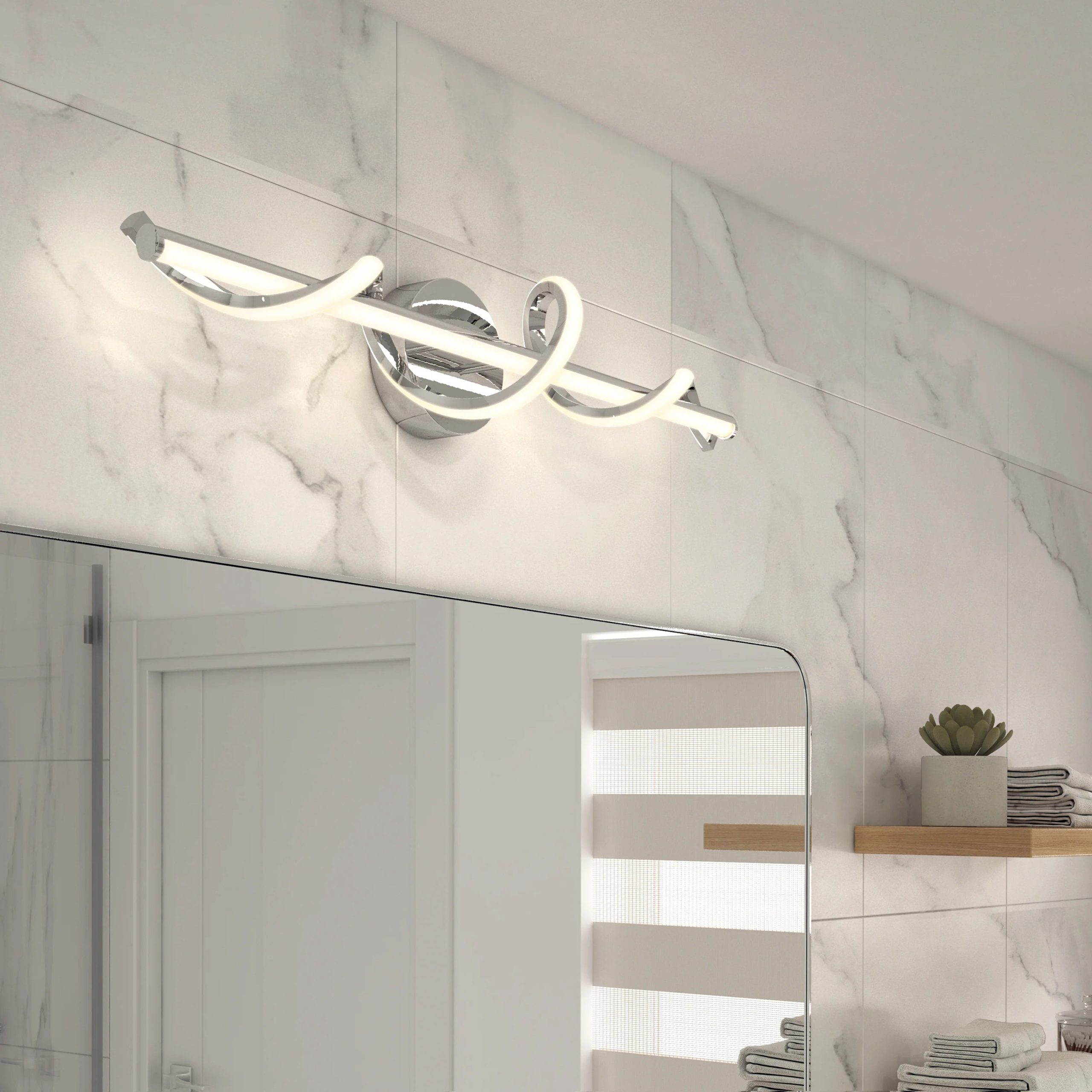 Artika Coda 27-in (69 cm) Integrated LED 5-CCT Vanity Light Bar for Bathroom - Image 37