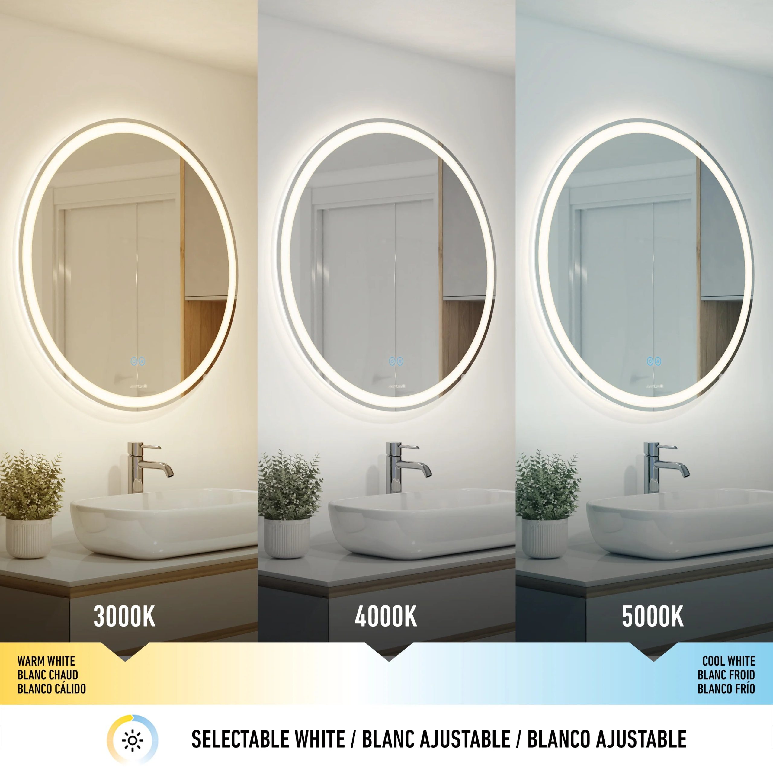 Artika Ayla 28 in. LED mirror 3 CCT with defogger - Image 7