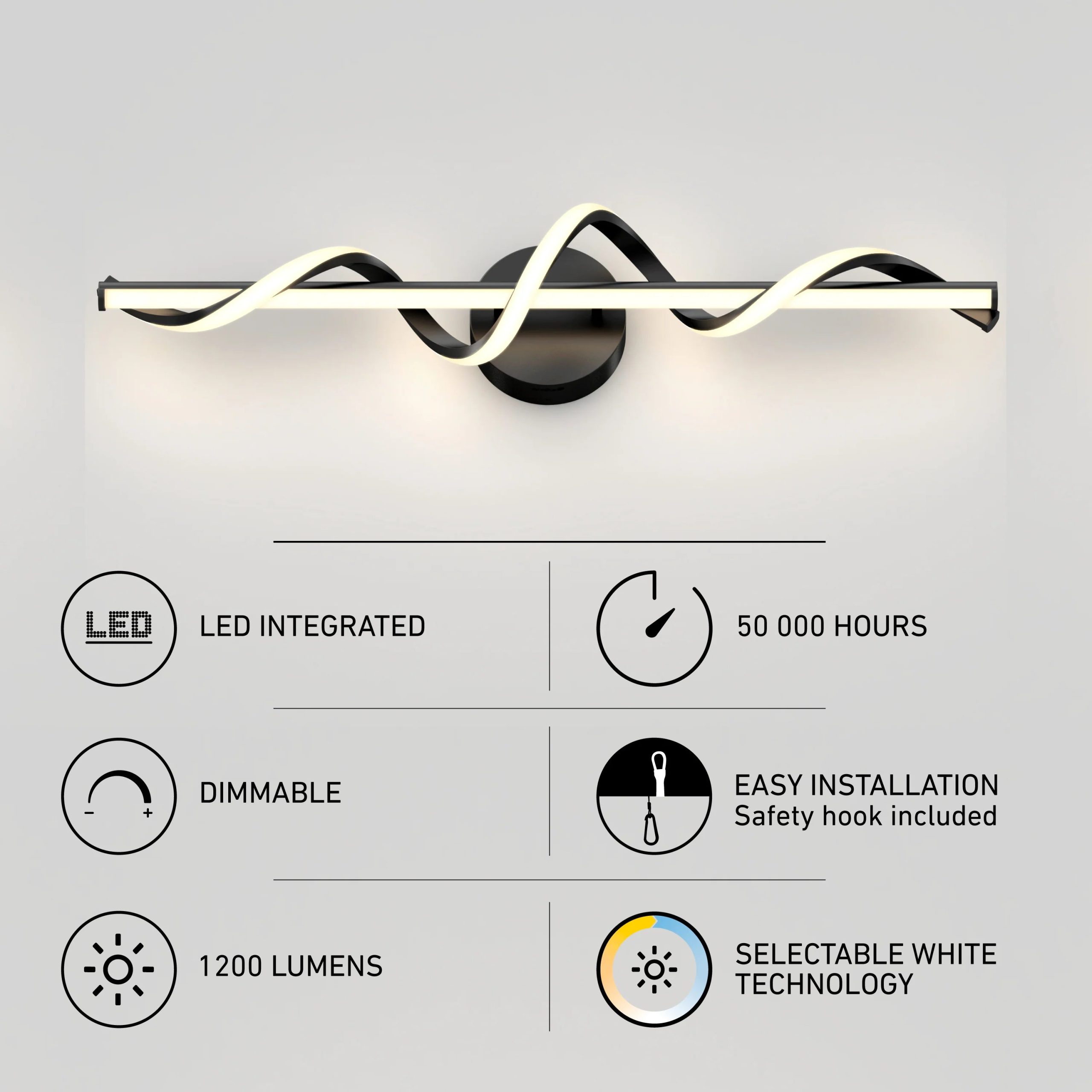 Artika Coda 27-in (69 cm) Integrated LED 5-CCT Vanity Light Bar for Bathroom - Image 24