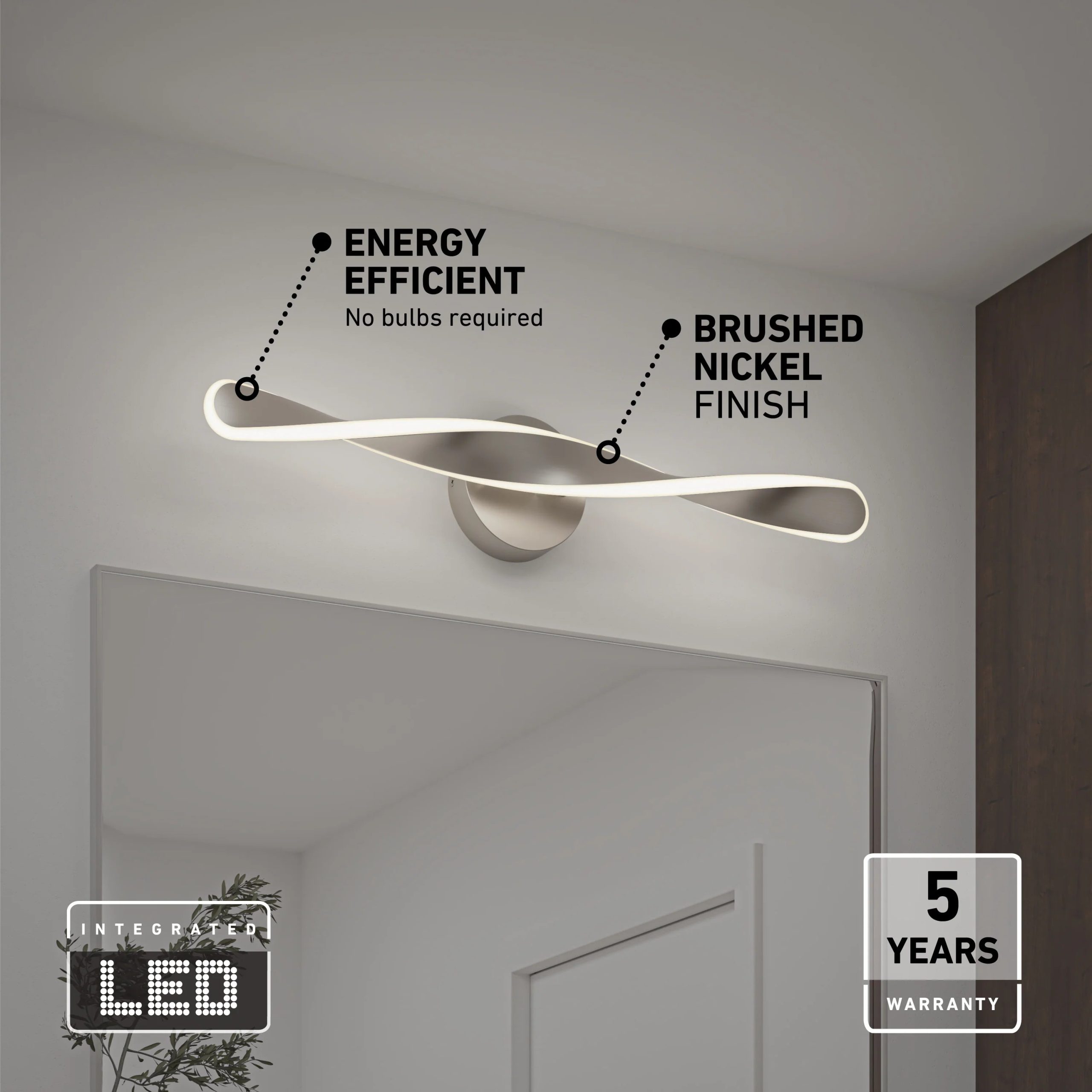 Artika Finley 28-in (70 cm) Integrated LED 3-CCT Vanity Light Bar for Bathroom - Image 22
