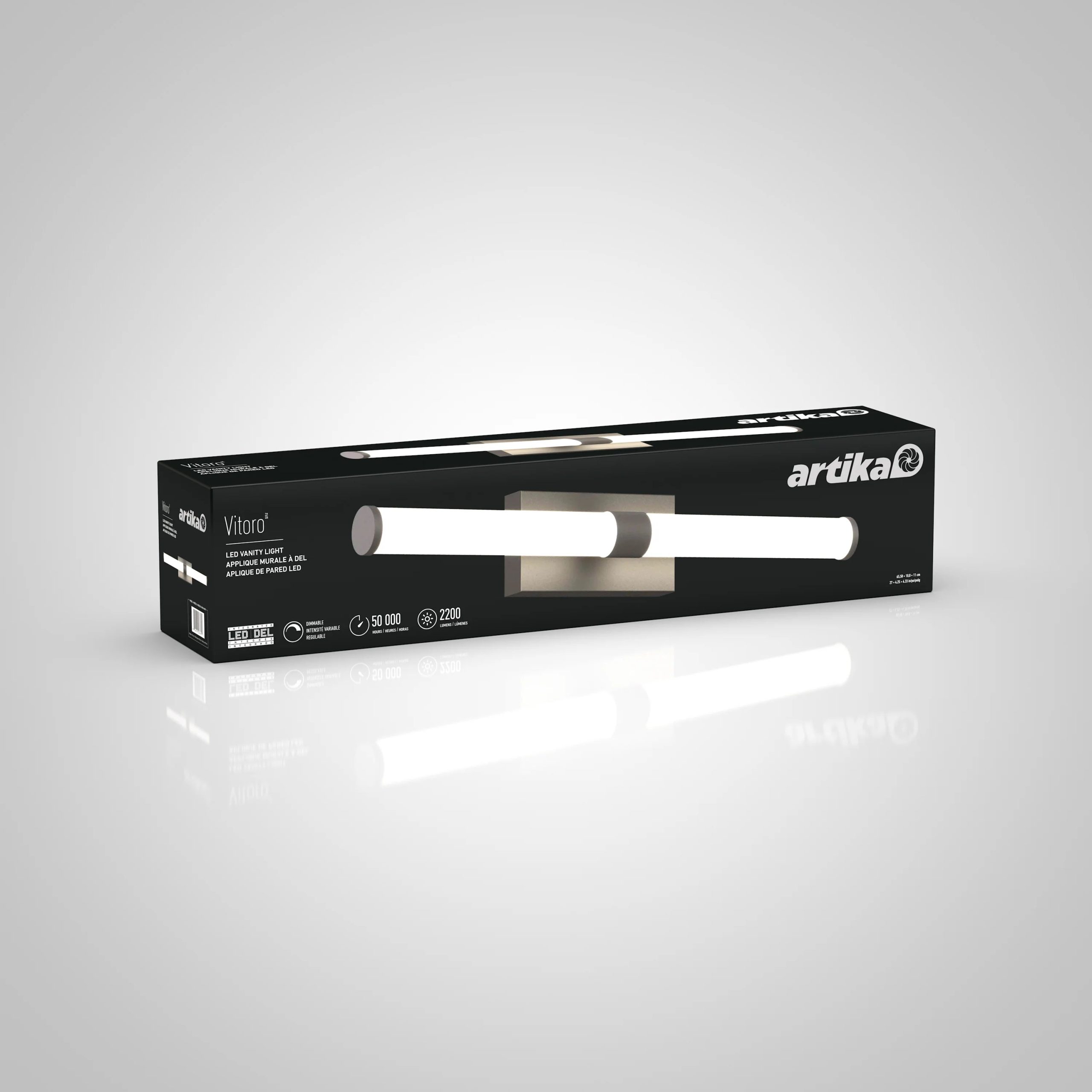 Artika Vitoro 27-in (69 cm) Integrated LED Vanity Light Bar for Bathroom - Image 7