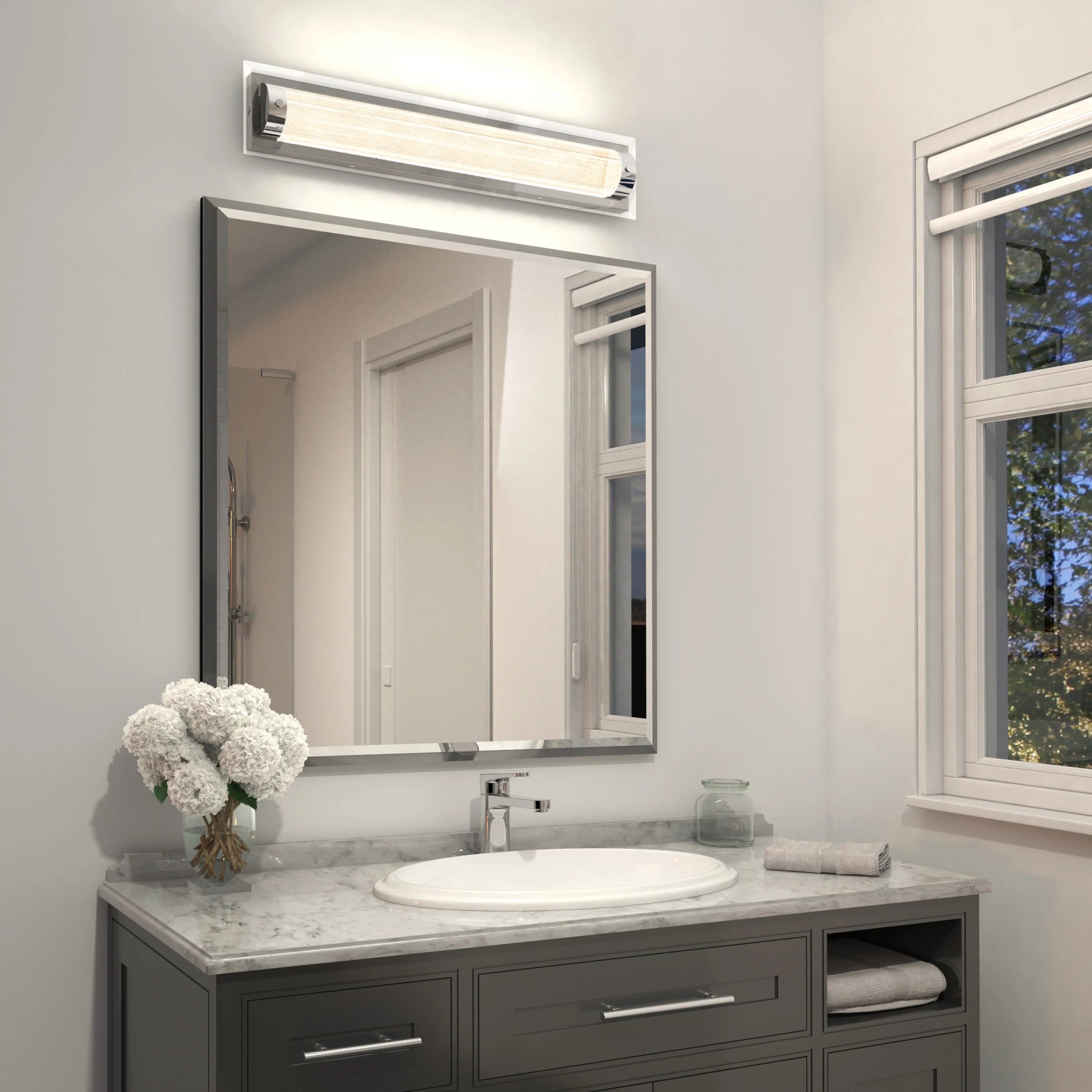 Artika Glamour 27-in (69 cm) Integrated LED 3-CCT Vanity Light Bar for Bathroom - Image 11