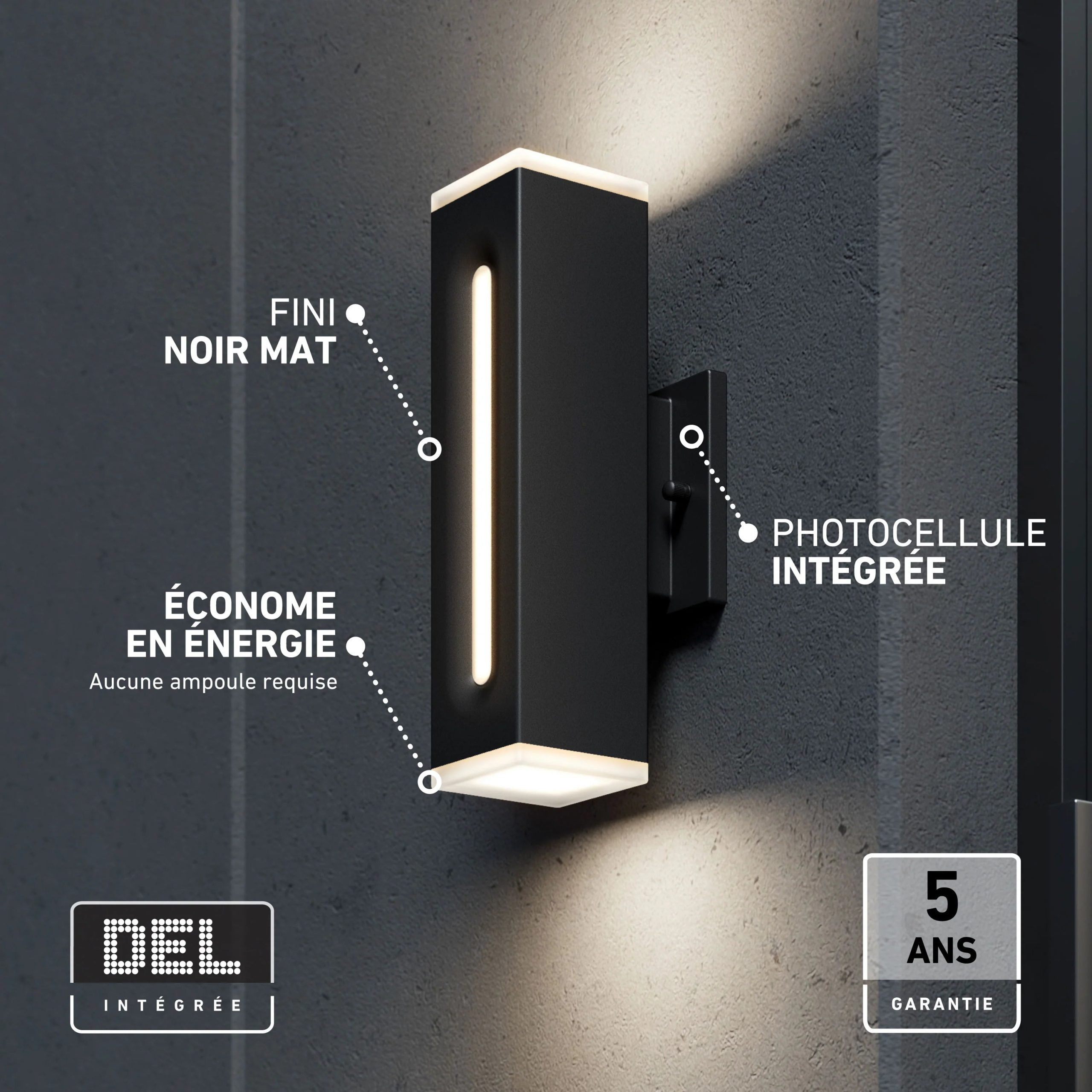 Artika Linea Square LED indoor-outdoor wall light 3 CCT - Image 5