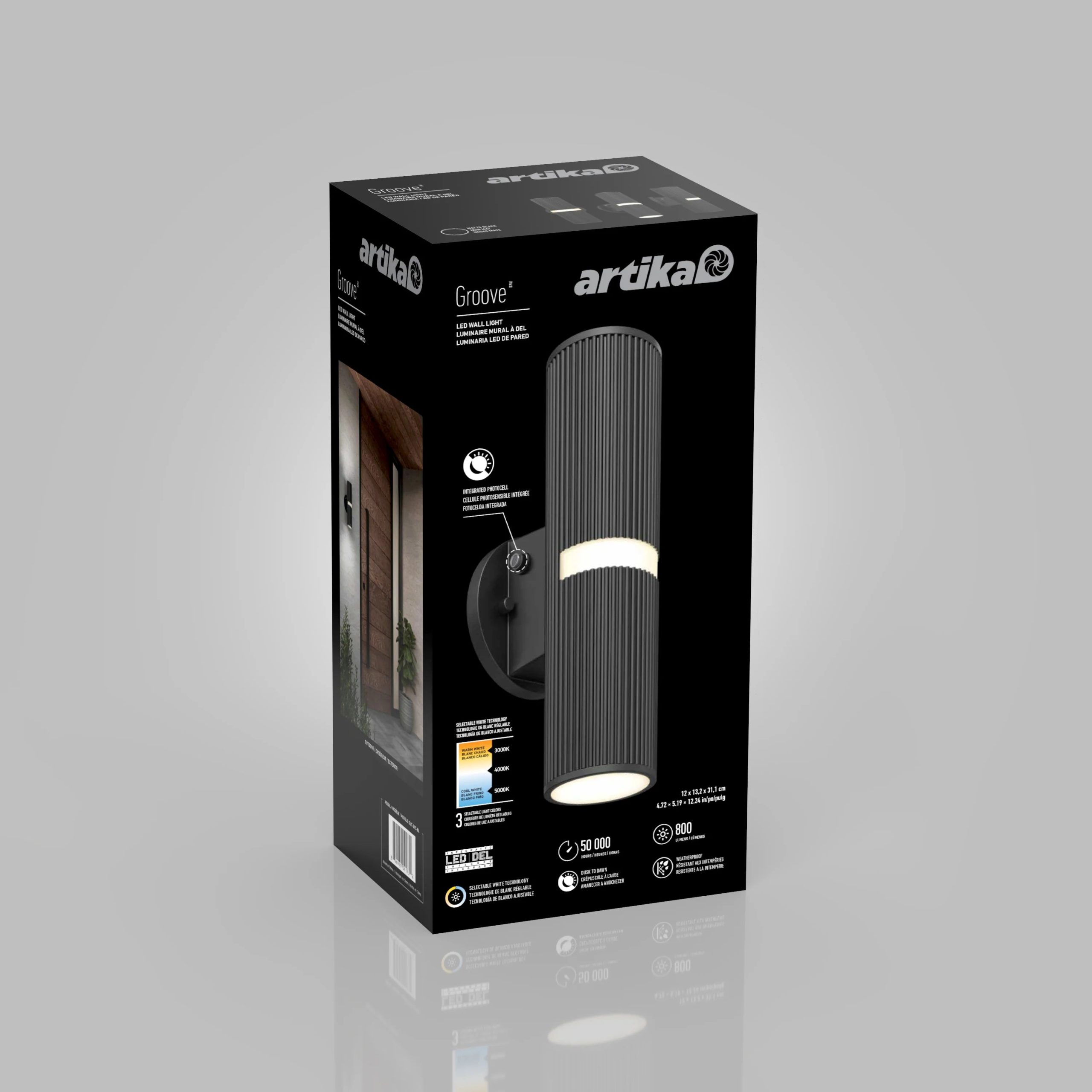 Artika Groove LED indoor-outdoor wall light - Image 16