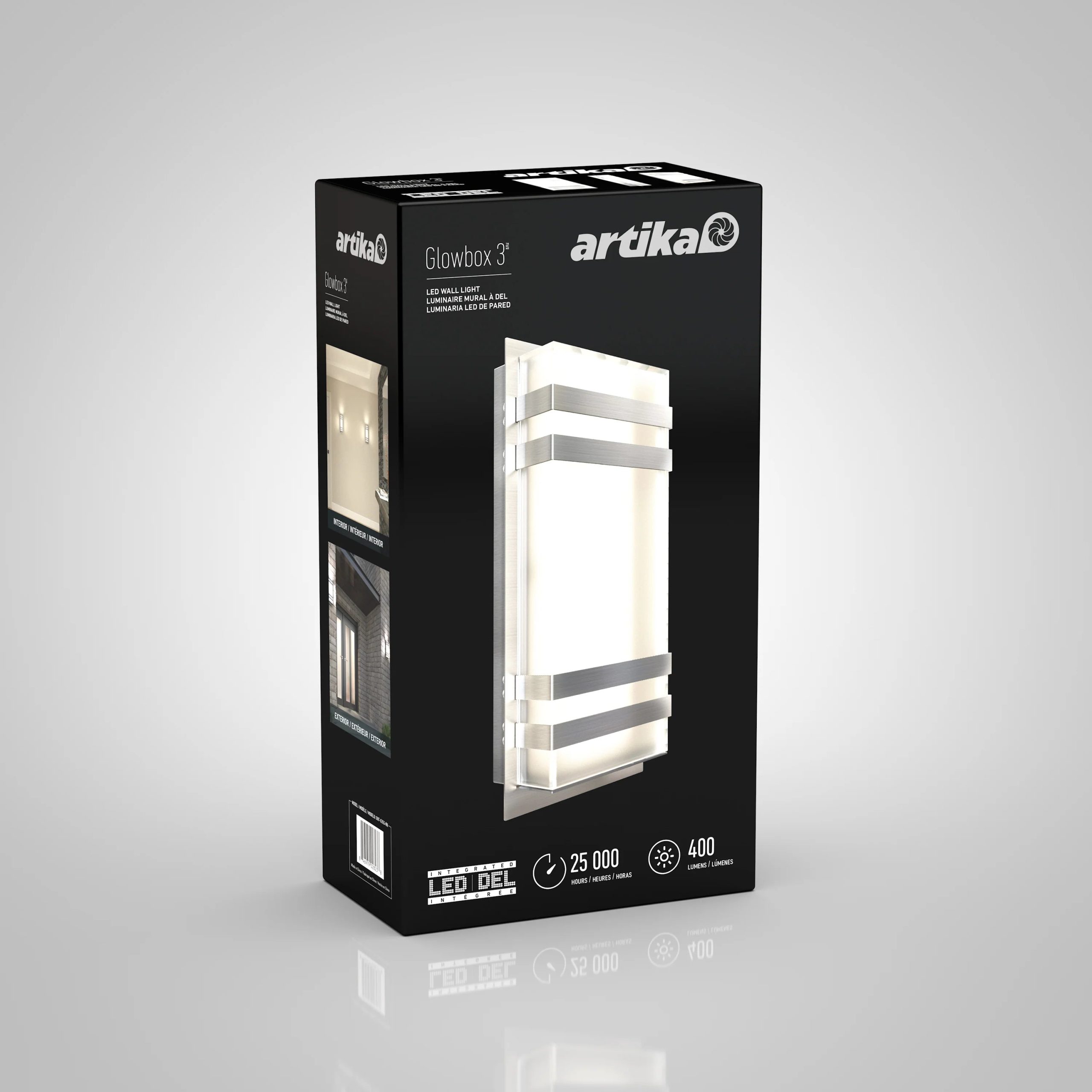 Artika Glowbox 3s indoor-outdoor LED wall light - Image 14