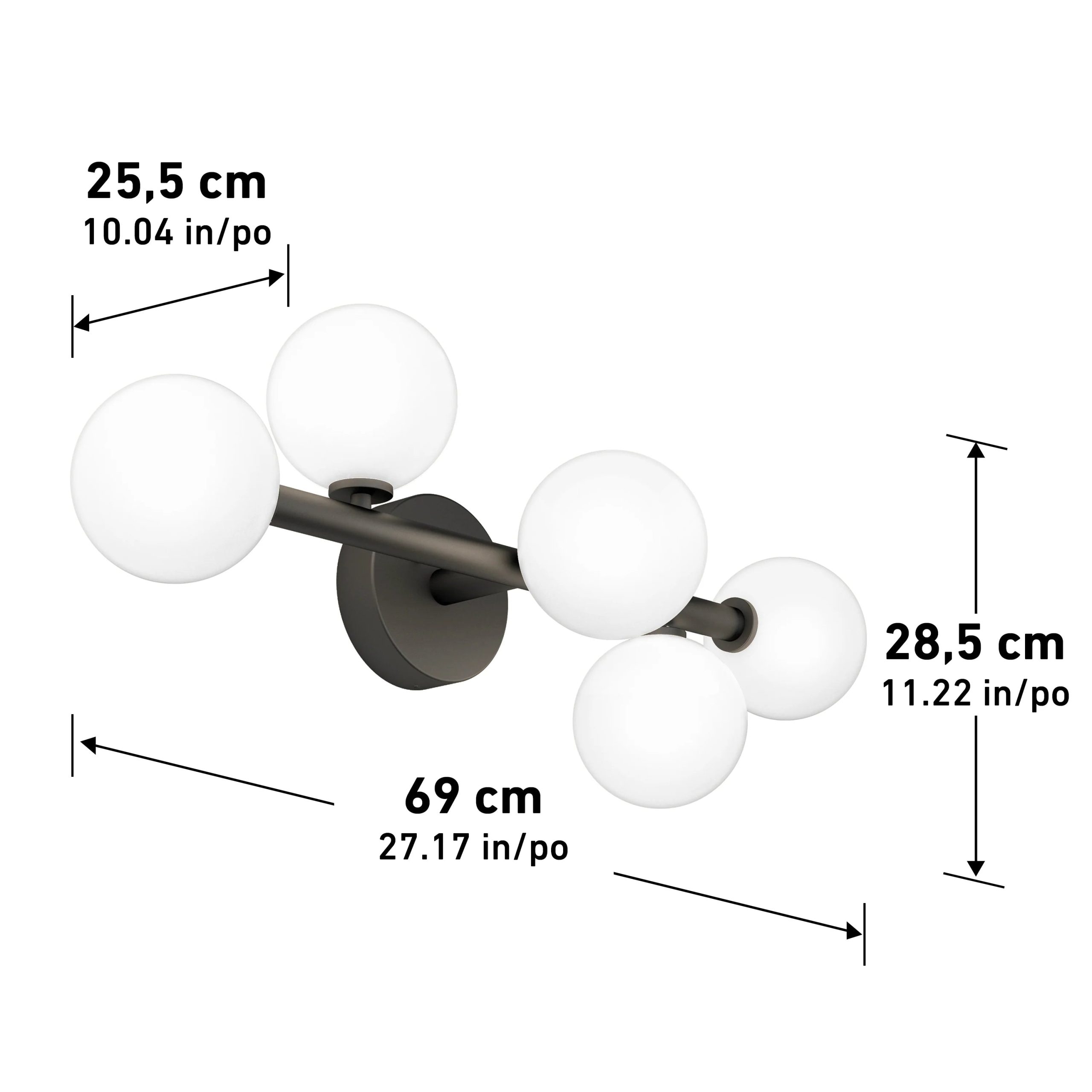 Artika Bloom 27-in (69 cm) 5-Light Modern LED Vanity Light for Bathroom - Image 21