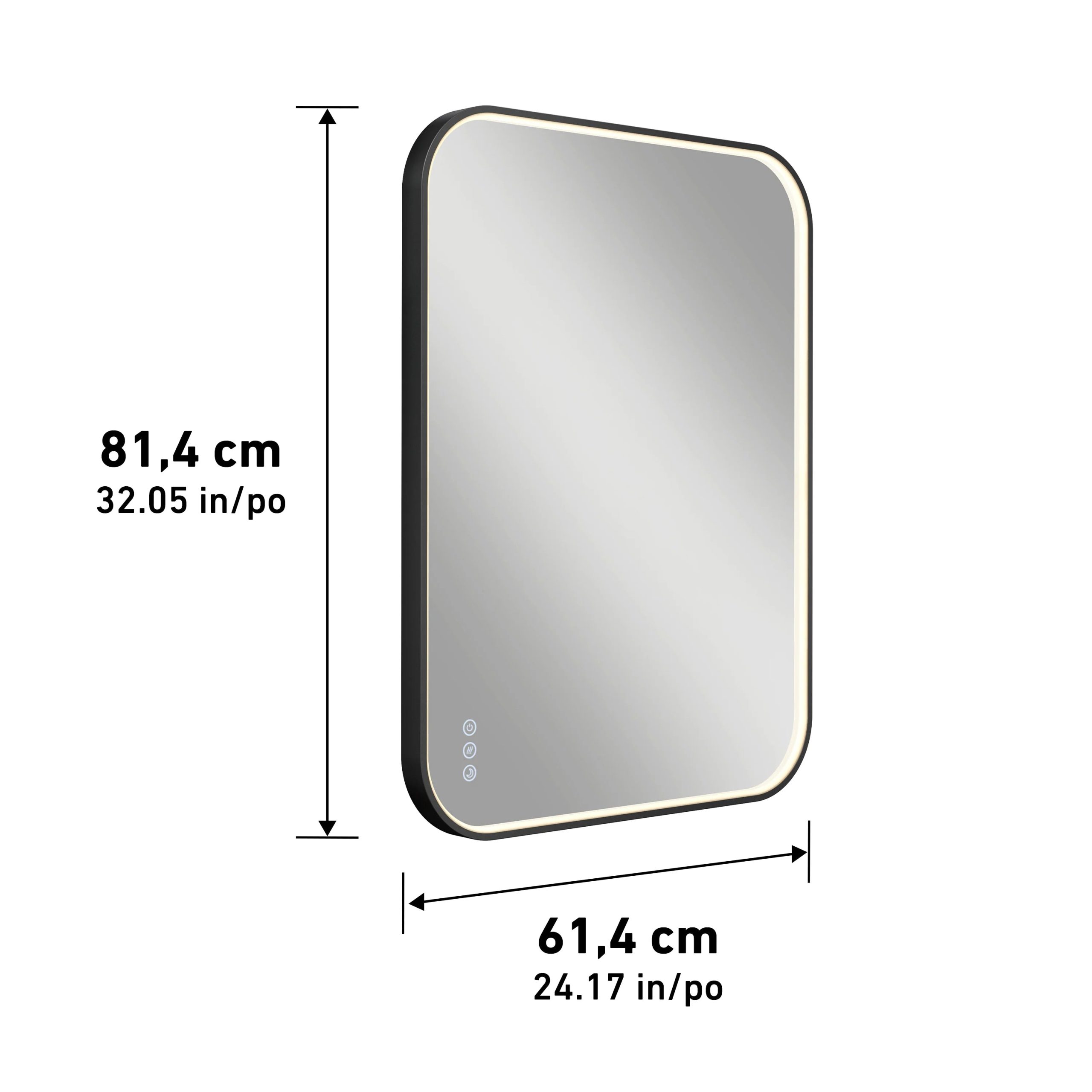 Artika Royce 24 in. x 32 in. (61 x 81 cm) Dimmable Anti-Fog LED Mirror - Image 42