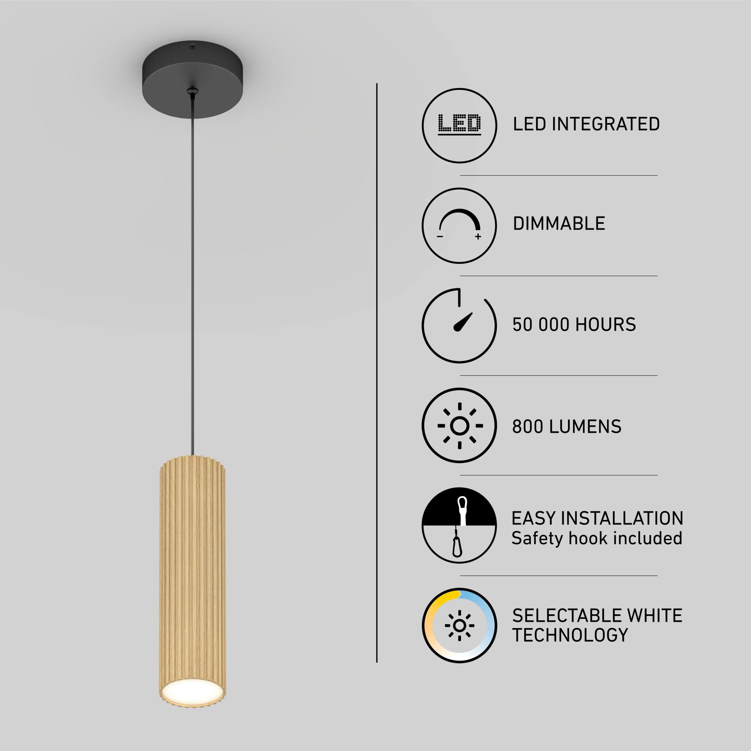 Artika Groove LED modern pendant light 3 CCT - Image 24