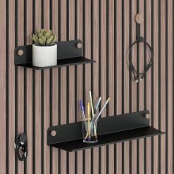 Alternative view of Artika Sonokit set of shelves and hooks for Sonolok and Sonofold wall panels
