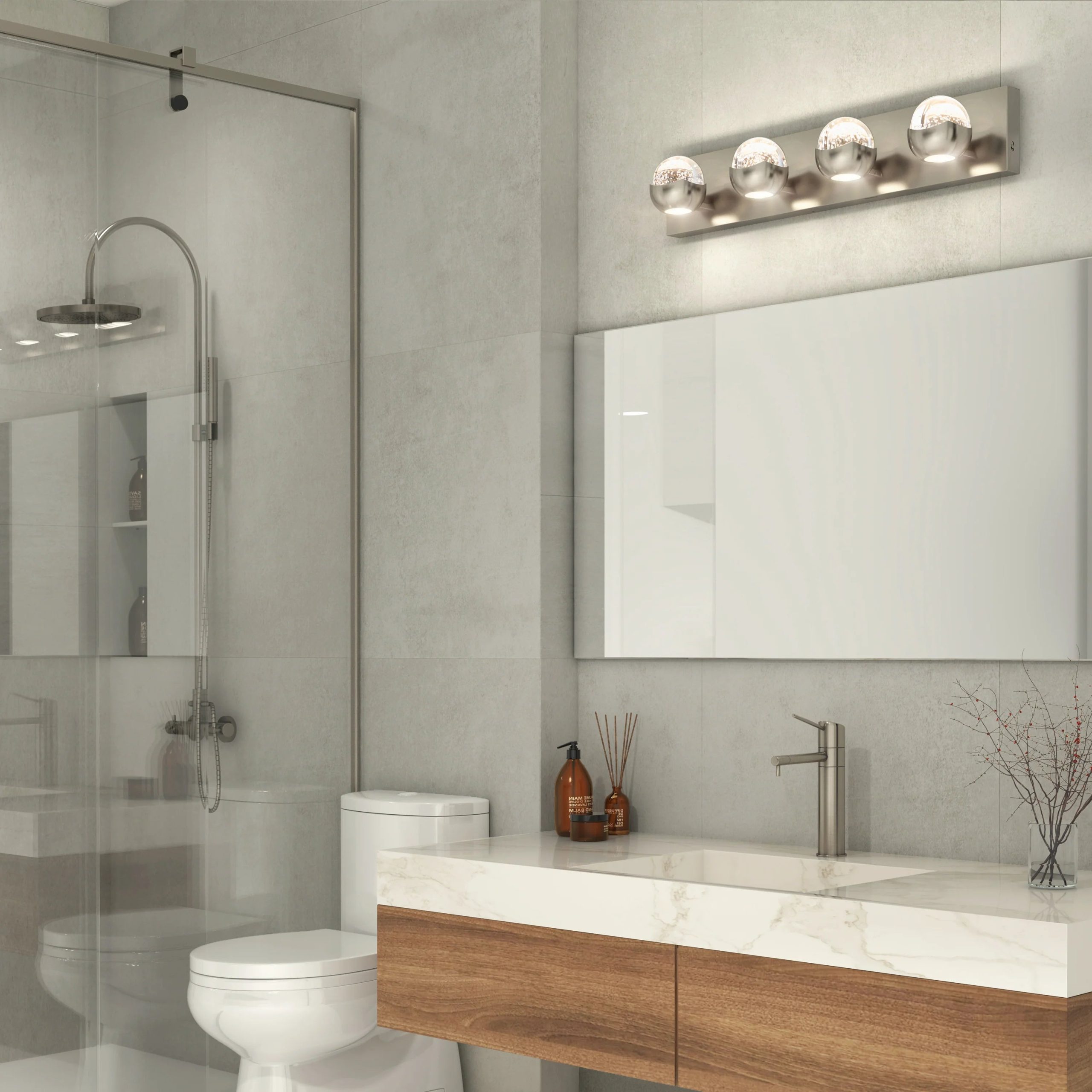 Artika Oracle 27-in (68 cm) 4-Light Modern LED Vanity Light for Bathroom - Image 12