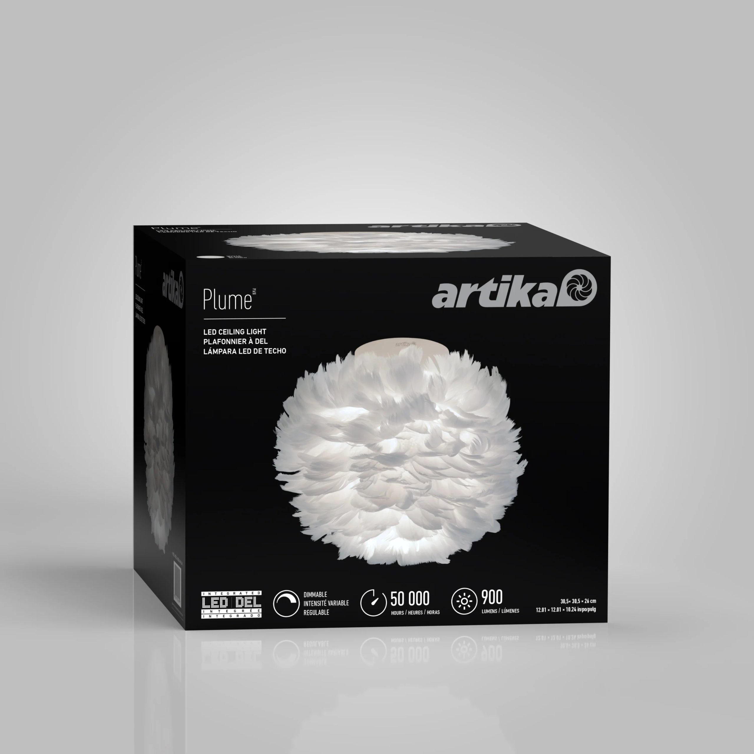 Artika Plume 12 in. (31 cm) Modern LED Flush Mount Ceiling Light - Image 12