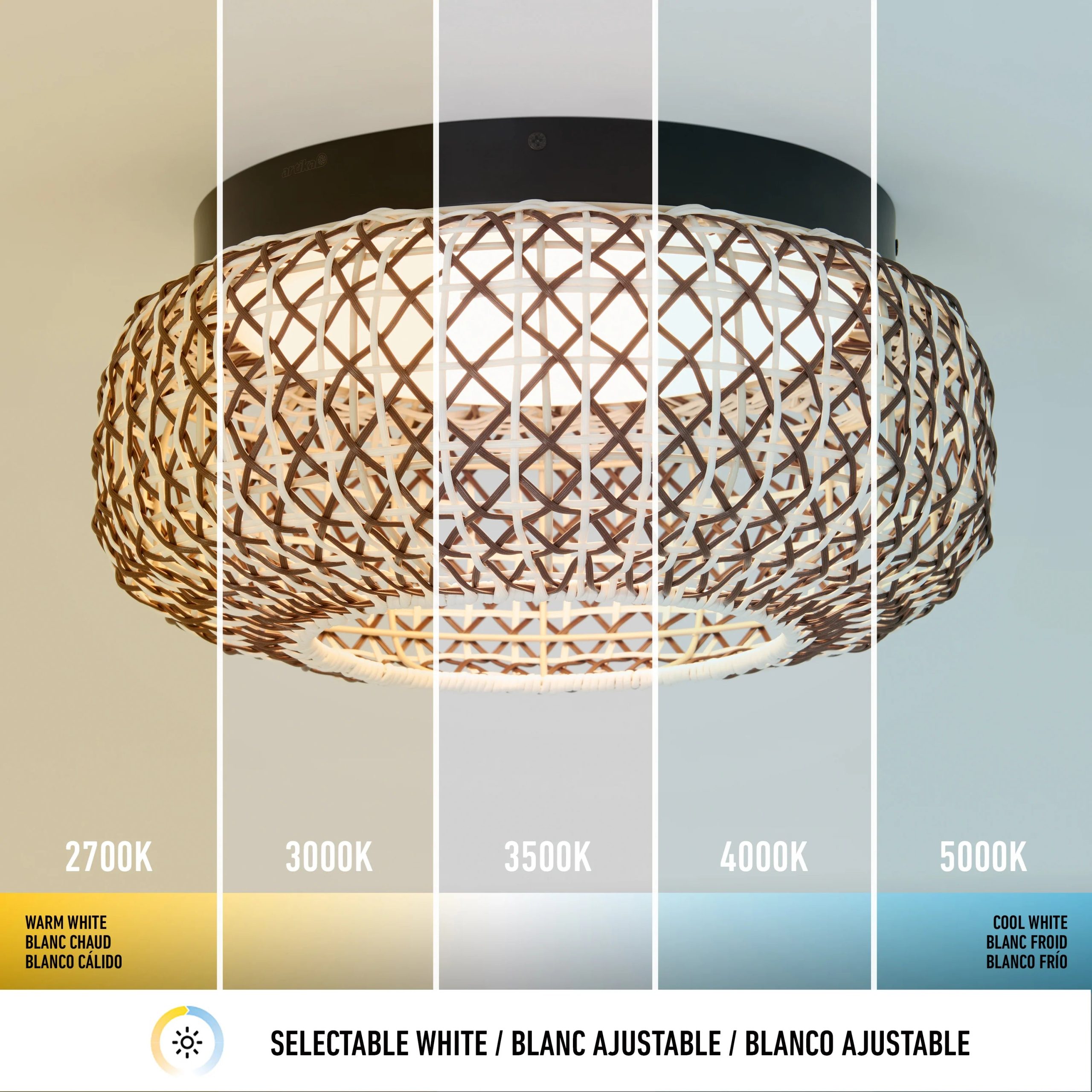 Artika Benson 15 in. (39 cm) Modern LED Flush Mount Ceiling Light 5 CCT - Image 13