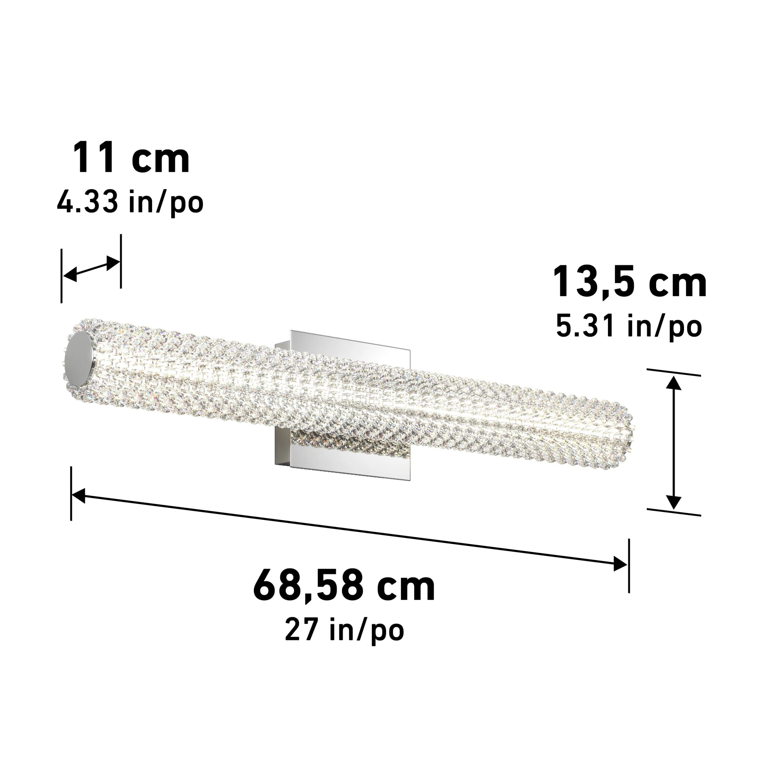 Artika Exalto 27-in (69 cm) Integrated LED Vanity Light Bar for Bathroom - Image 23
