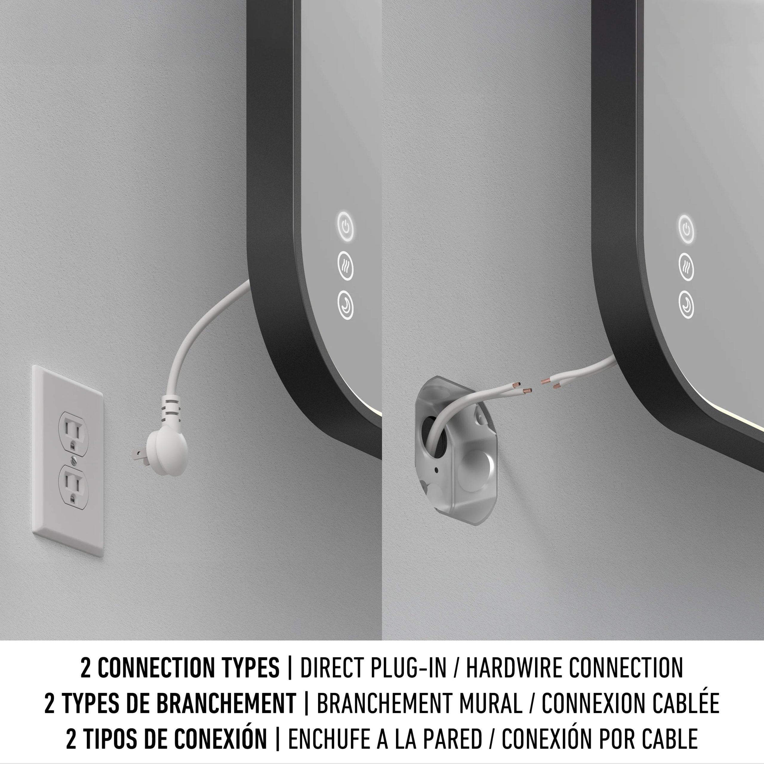 Artika Royce 24 in. x 32 in. (61 x 81 cm) Dimmable Anti-Fog LED Mirror - Image 30