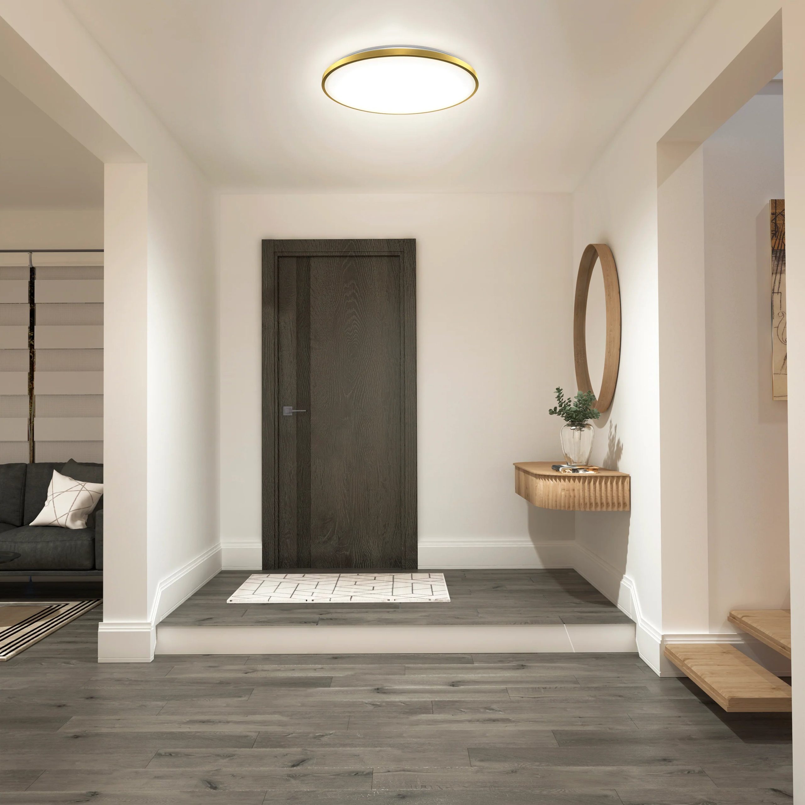 Artika Europa 21 in. (54 cm) Modern LED Flush Mount Ceiling Light - with remote - Image 33