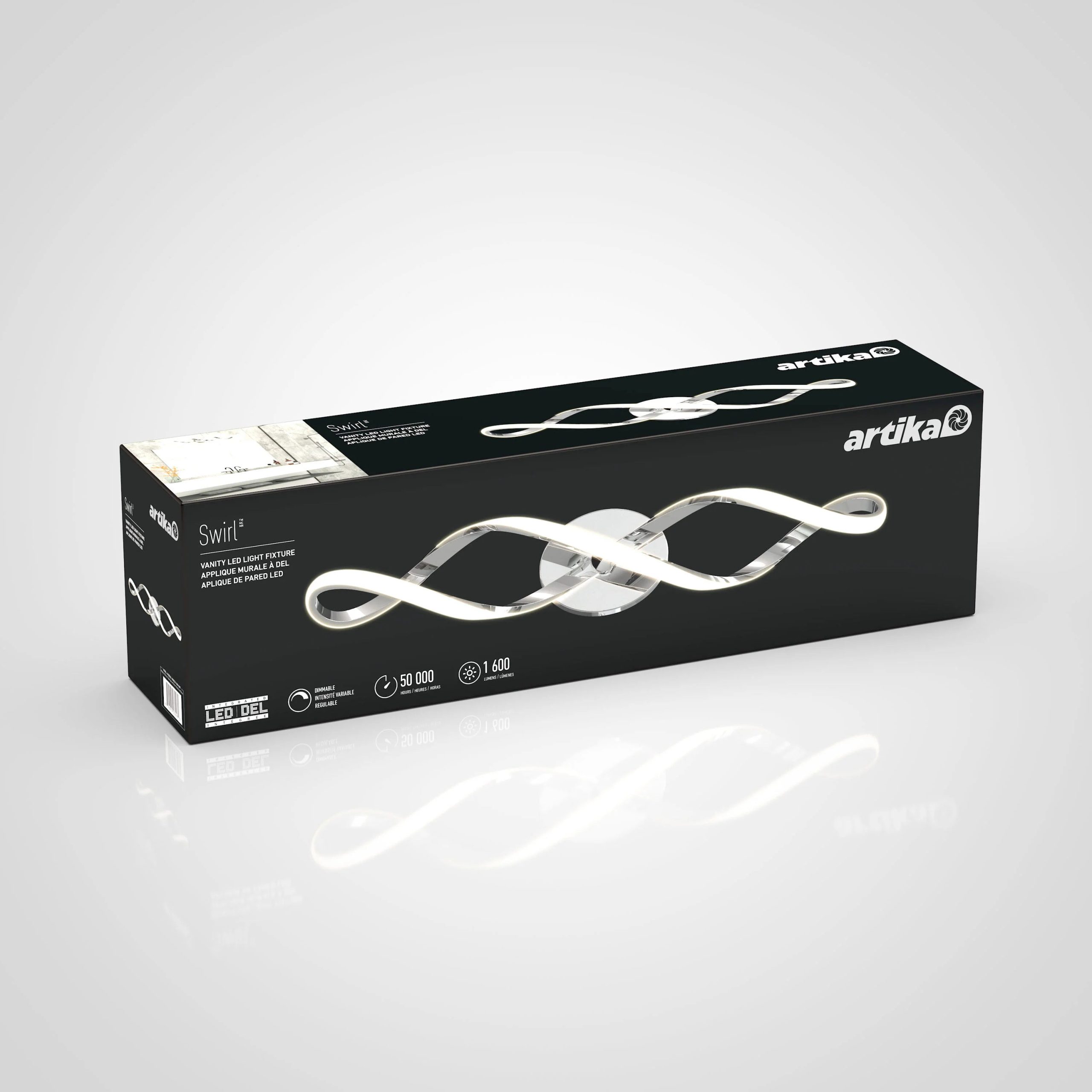 Artika Swirl 27-in (68 cm) 3-Light Modern LED Vanity Light for Bathroom - Image 30