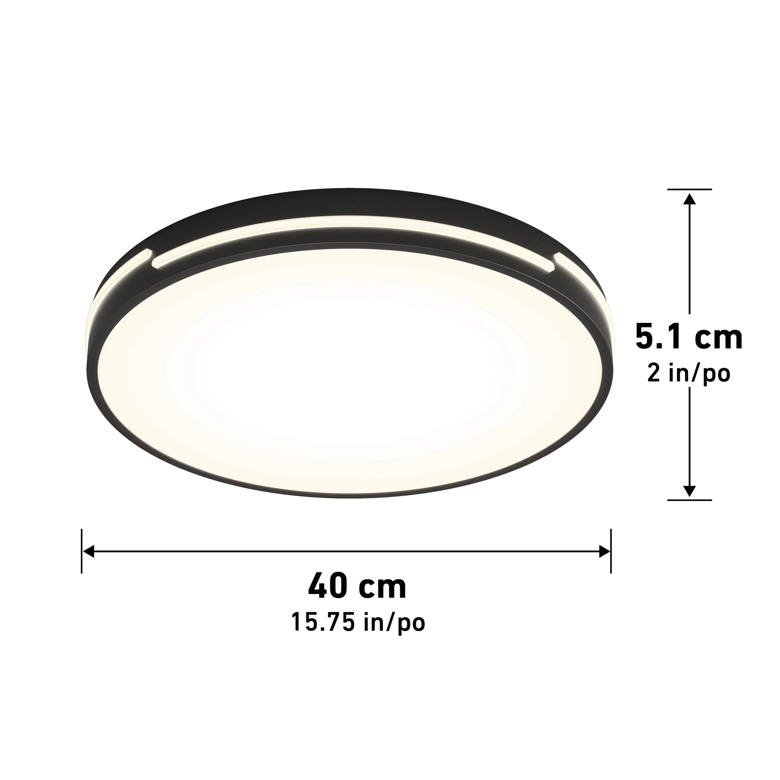 Artika Delray 16 in. (40 cm) Modern LED Flush Mount Ceiling Light 5 CCT - Image 12