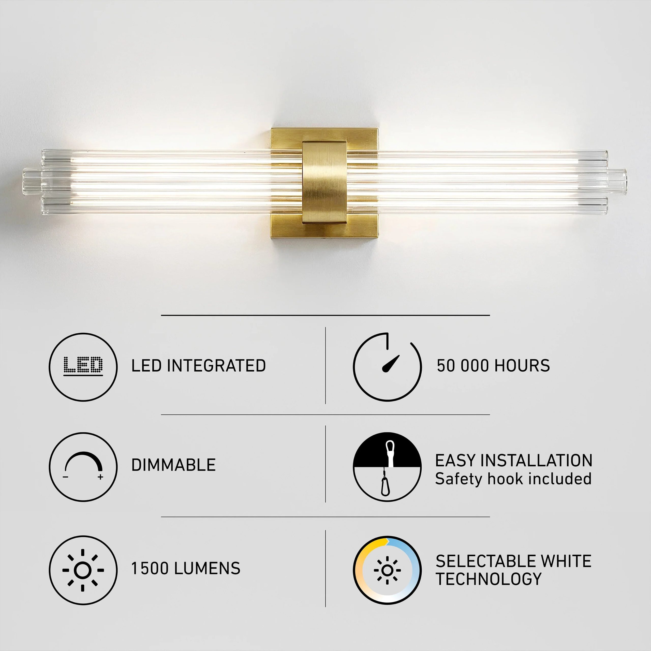Artika Dorado 27 in. (69 cm) 1-Light LED Wall Vanity 5CCT - Image 29