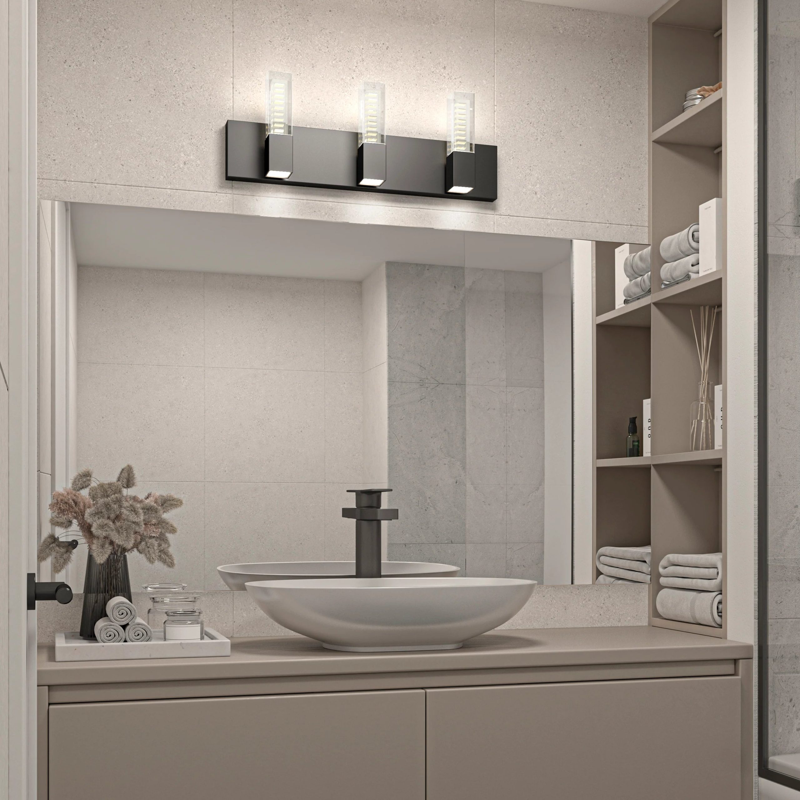 Artika Hologram 24-in (61 cm) 3-Light Modern LED 5-CCT Vanity Light for Bathroom - Image 13