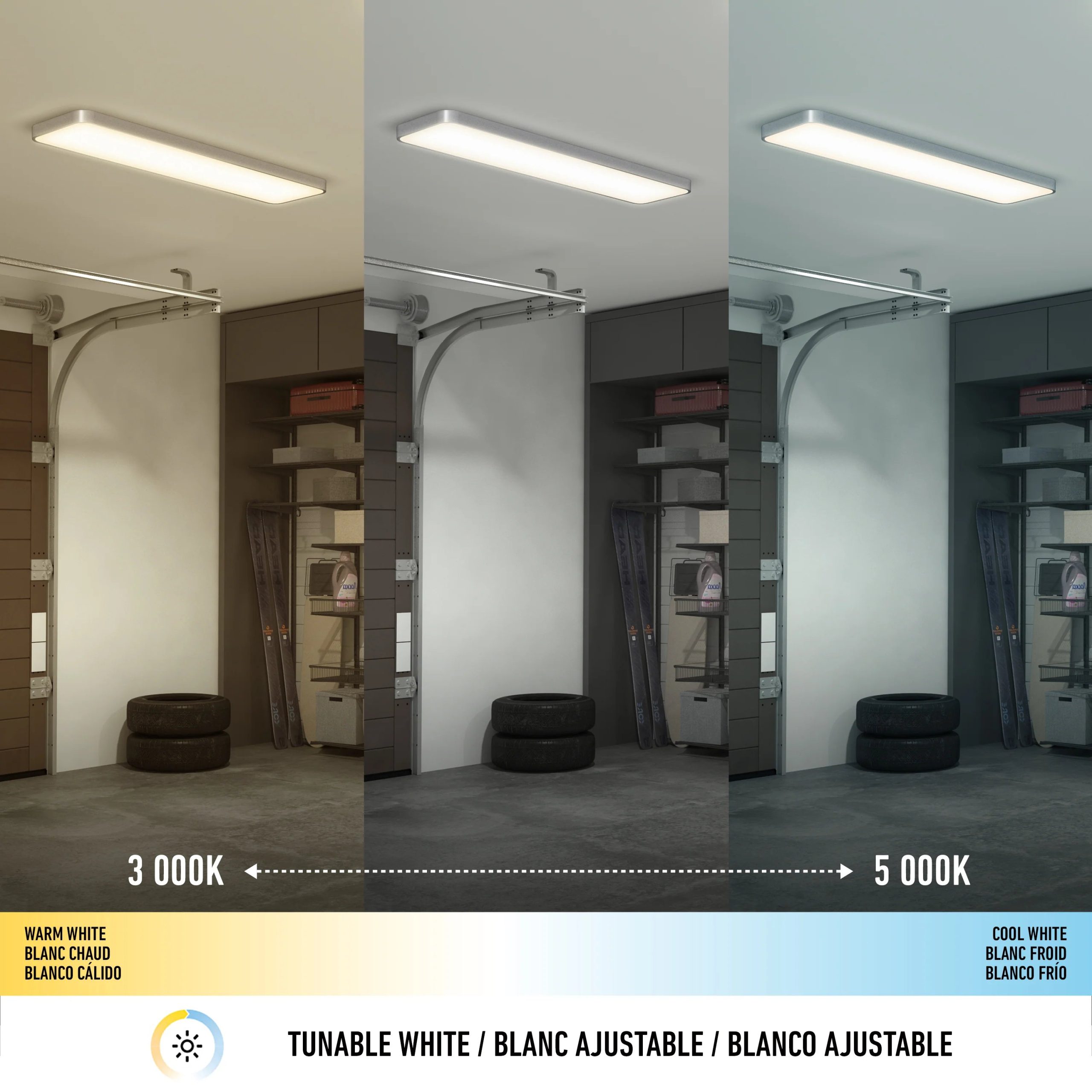 Artika Europa 48 in. x 12 in. (122 x 30 cm) Modern Flush Mount Ceiling Light- with remote - Image 12