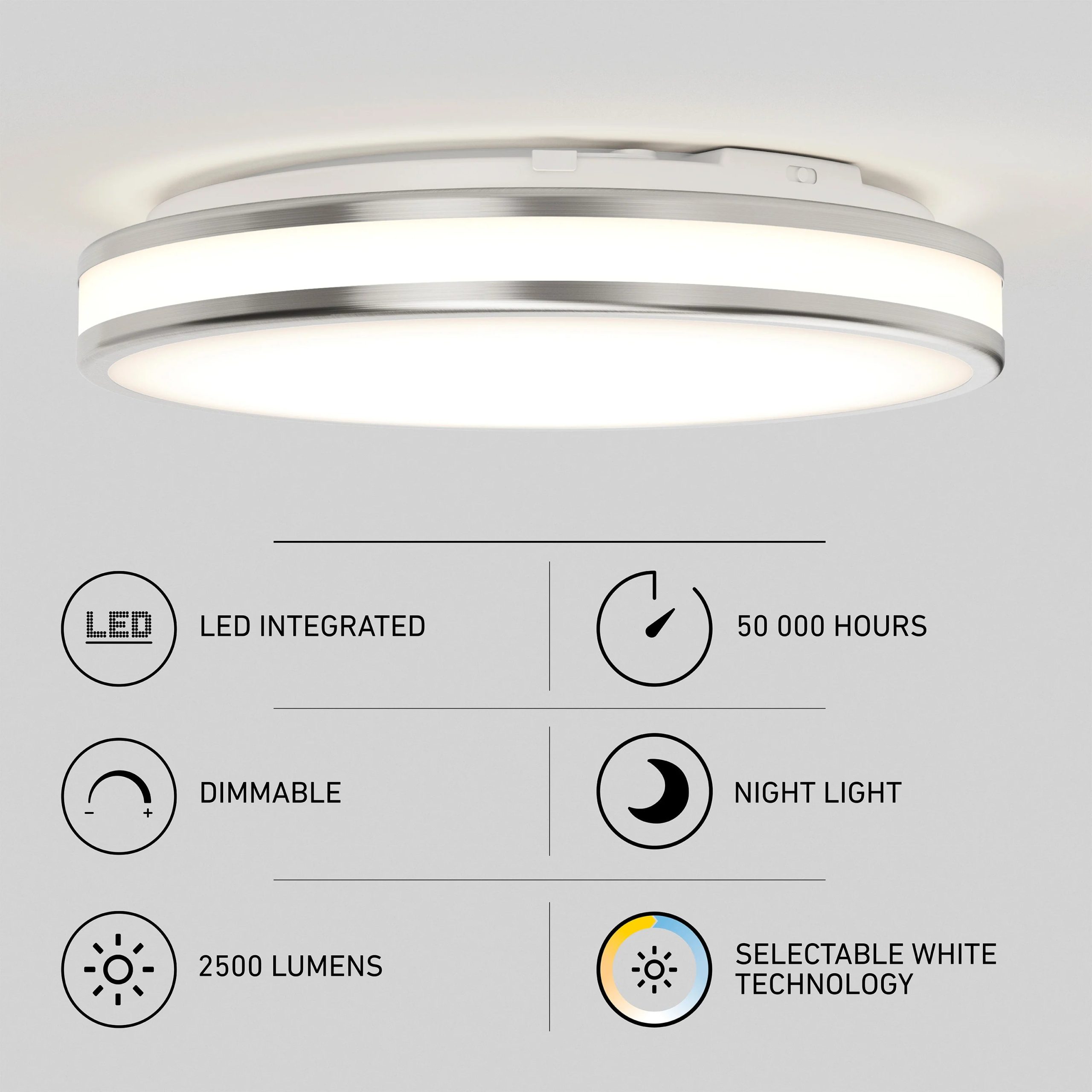 Artika Hemisphere 15 in. (38 cm) Modern LED Flush Mount Ceiling Light 5 CCT - Image 16