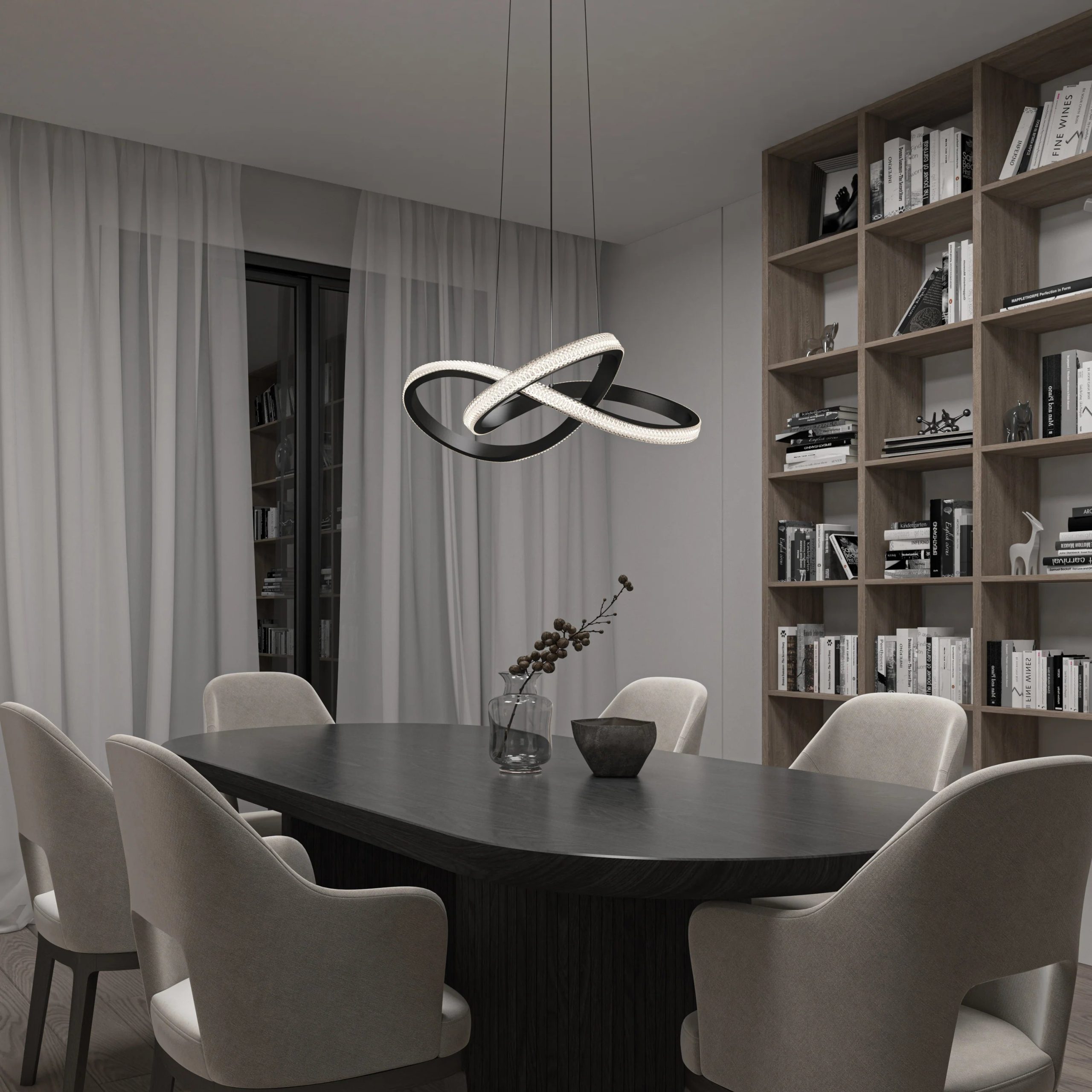 Artika Morgan LED contemporary pendant light 5 CCT - Image 11