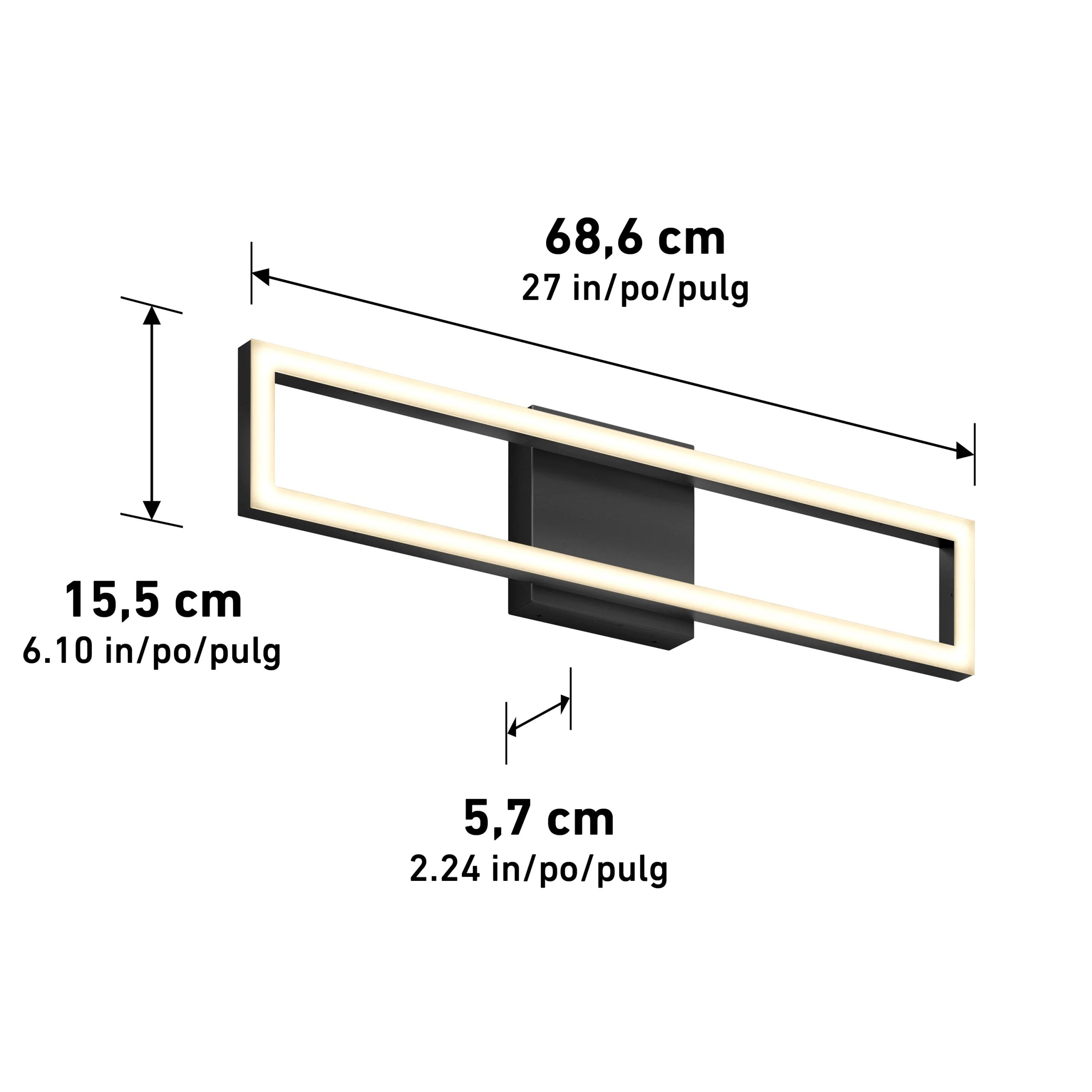 Artika Dover 27-in (69 cm) Integrated LED 5-CCT Vanity Light Bar for Bathroom - Image 32