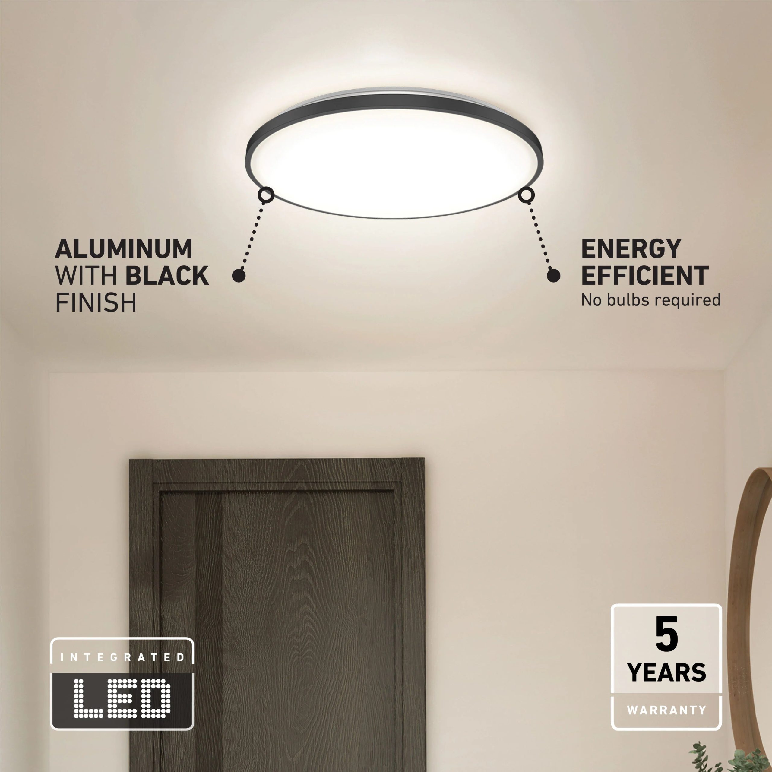 Artika Europa 21 in. (54 cm) Modern LED Flush Mount Ceiling Light - with remote - Image 9