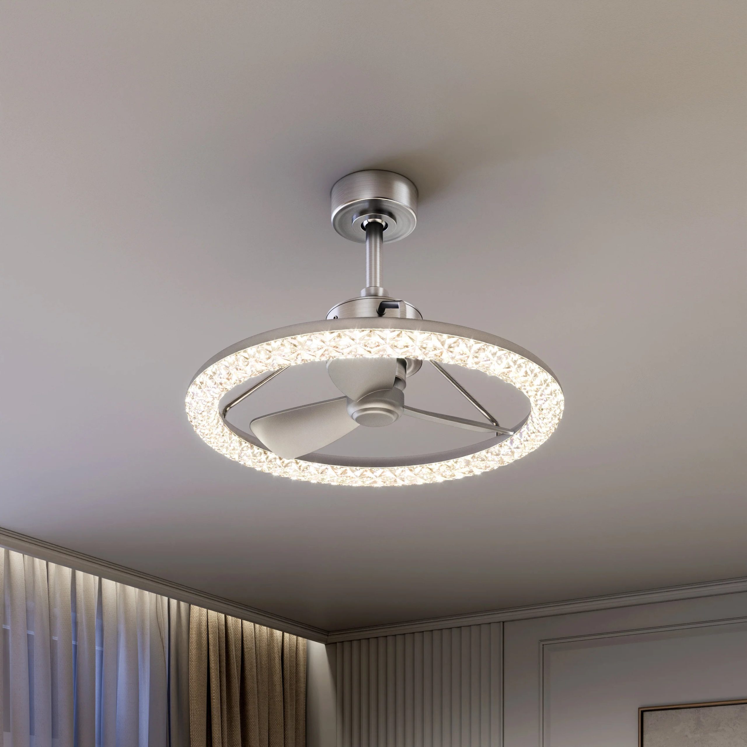 Artika Carat 23 in. (58 cm) LED modern fandelier ceiling fan with light - includes remote - Image 26