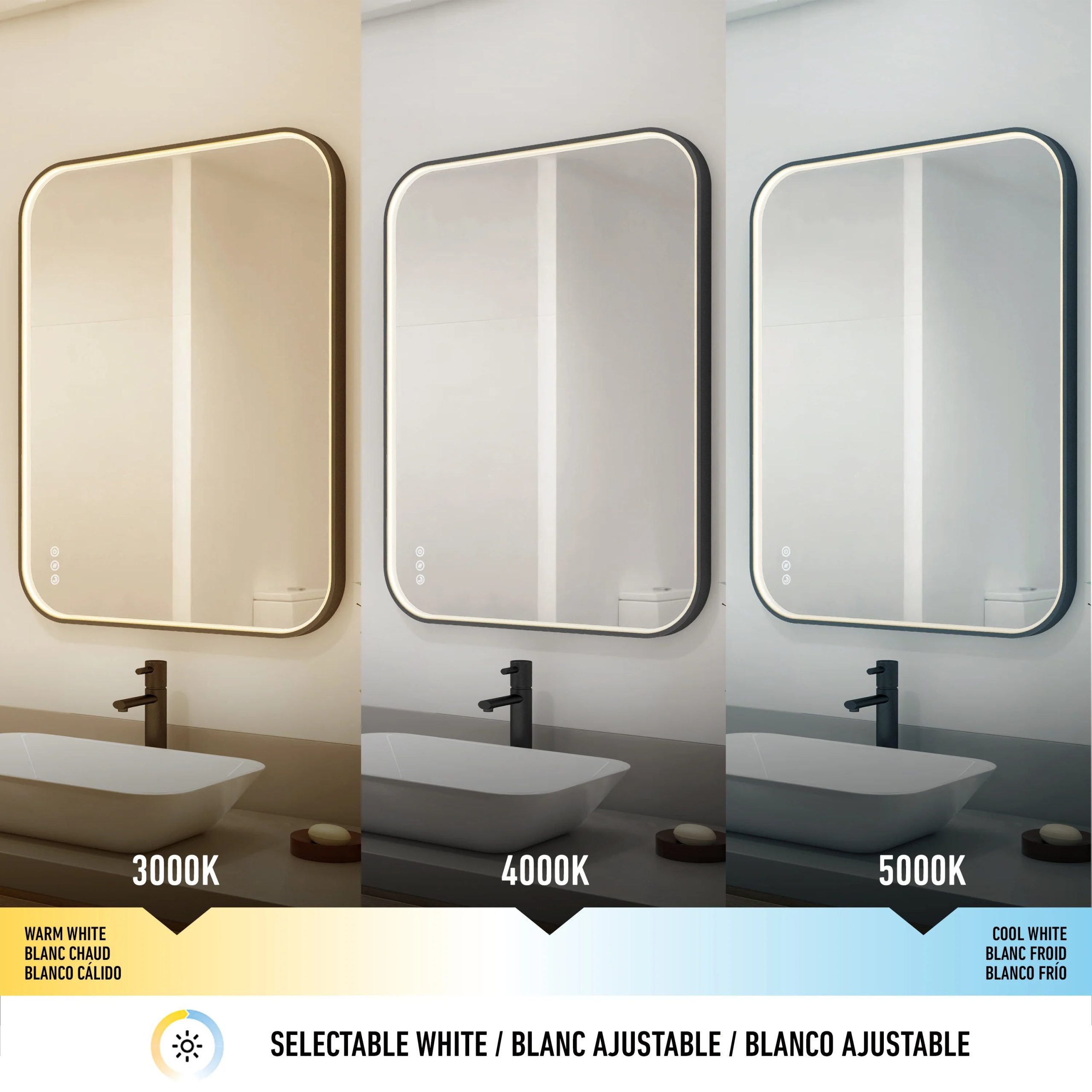 Artika Royce 24 in. x 32 in. (61 x 81 cm) Dimmable Anti-Fog LED Mirror - Image 32
