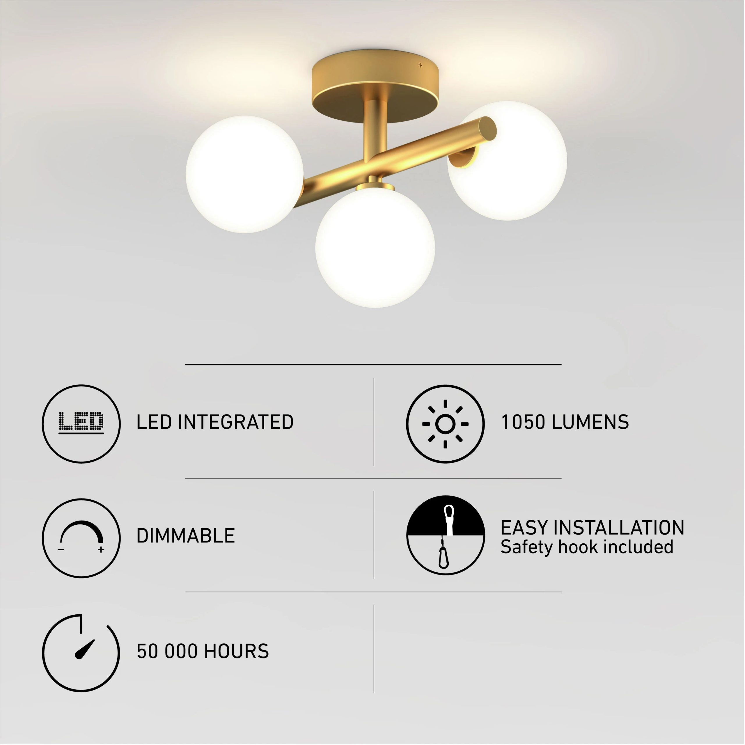 Artika Bloom 3-light 13 in. (33 cm) Modern LED Flush Mount Ceiling Light 5 CCT - Image 8