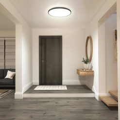 Alternative view of Artika Europa 21 in. (54 cm) Modern LED Flush Mount Ceiling Light - with remote