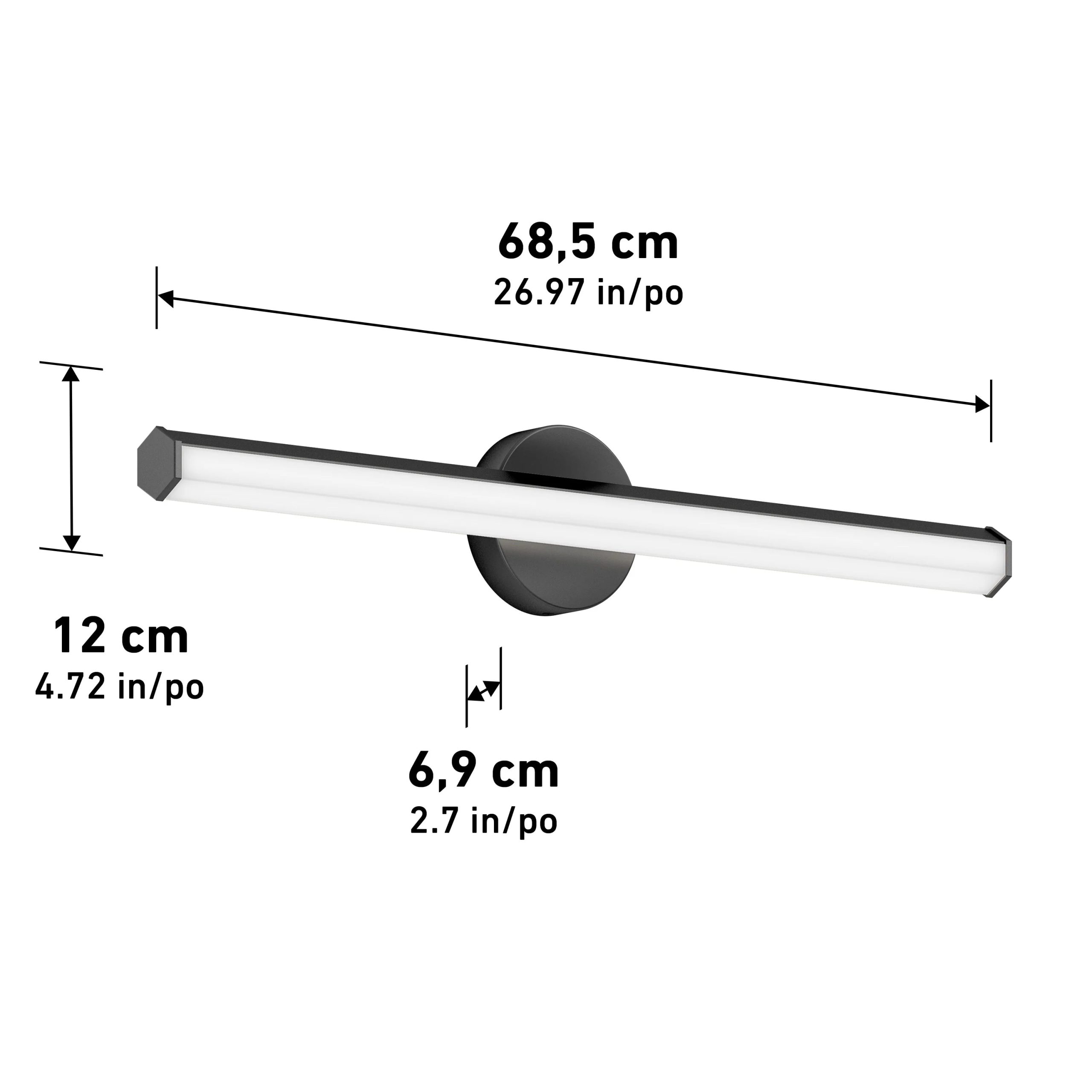 Artika Ewen 27-in (69 cm) Integrated LED 5-CCT Vanity Light Bar for Bathroom - Image 12