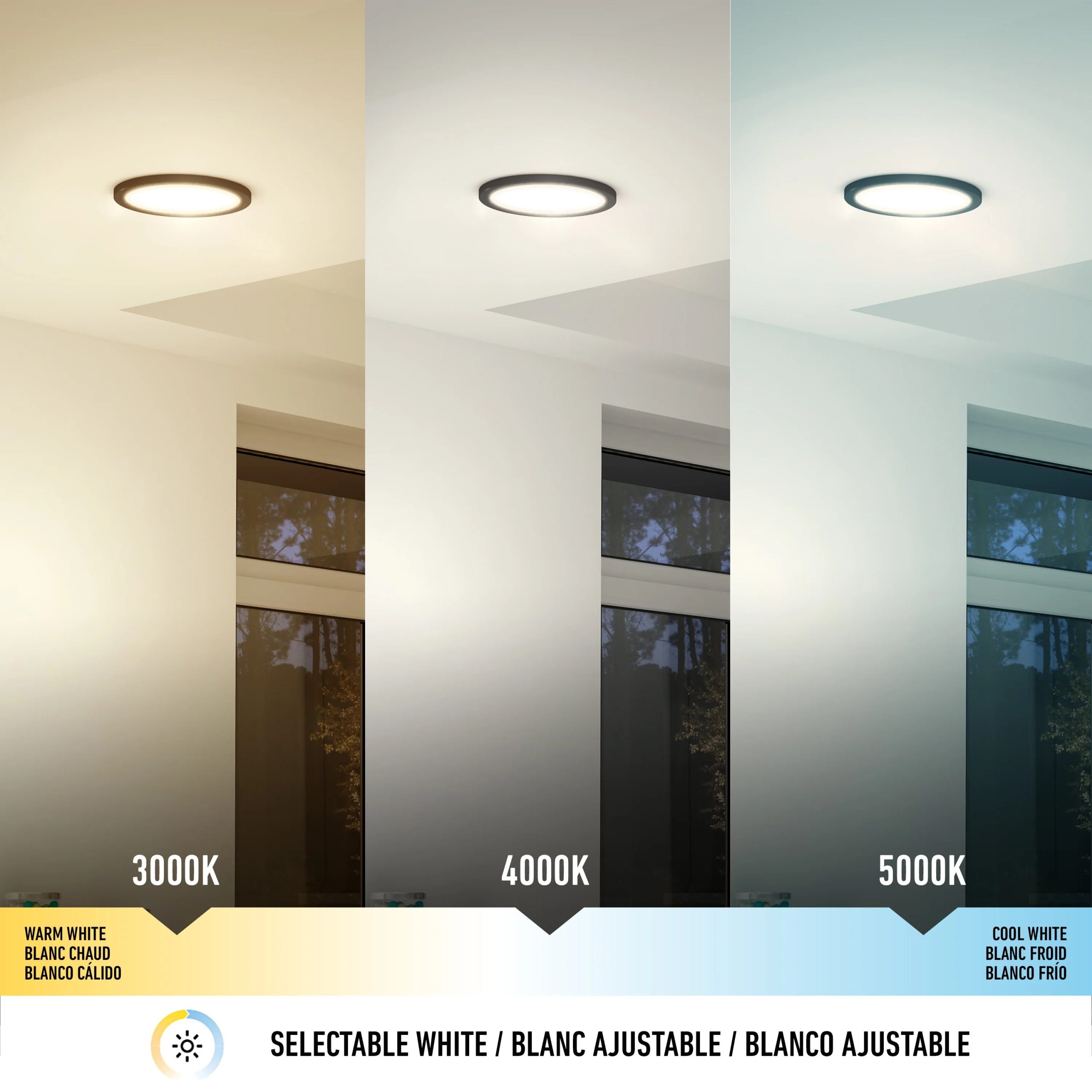 Artika Europa Disks 9 in. (23 cm) Modern LED Flush Mount Ceiling Light 3 CCT - Image 14