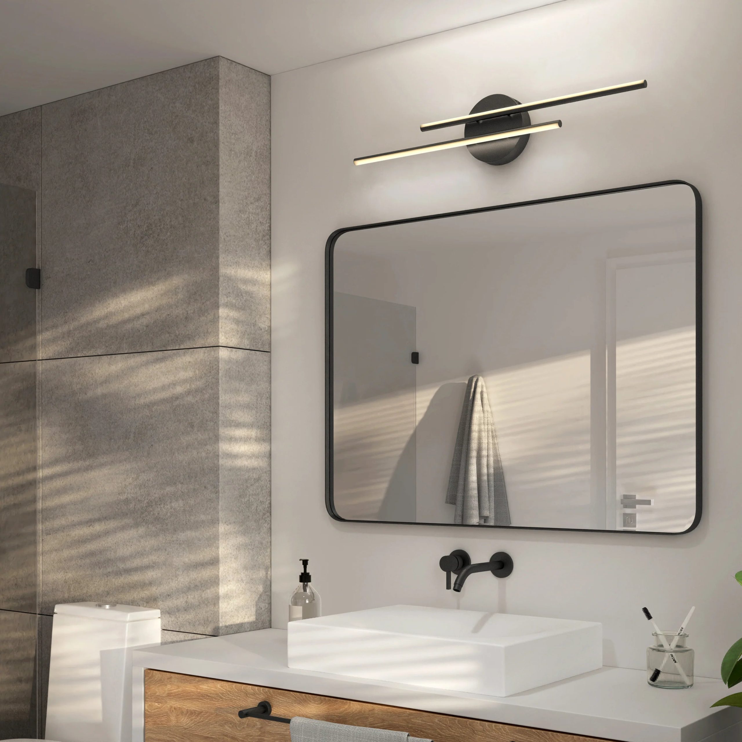 Artika Cisco 27-in (69 cm) Integrated LED 5-CCT Vanity Light Bar for Bathroom - Image 14