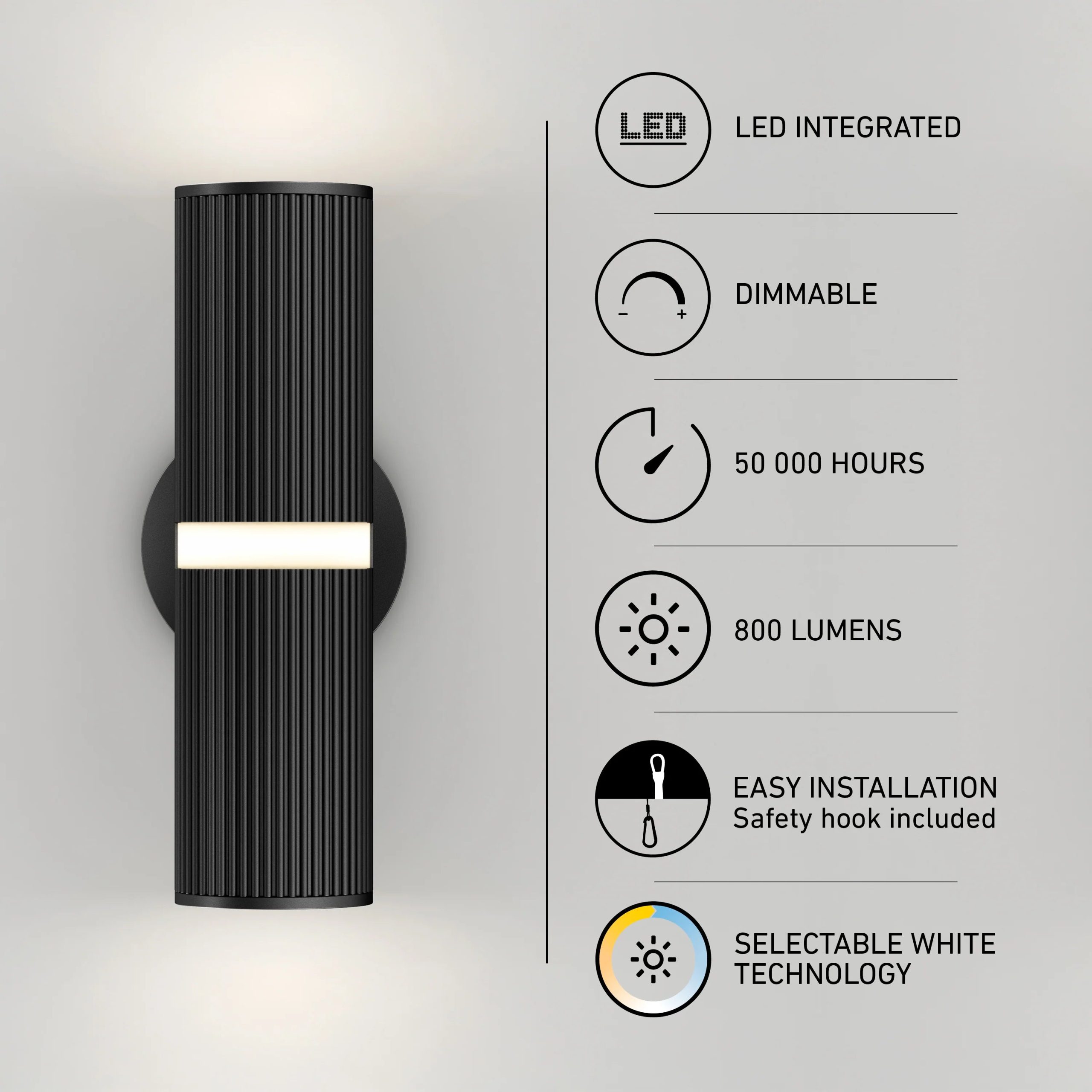 Artika Groove LED indoor-outdoor wall light - Image 11