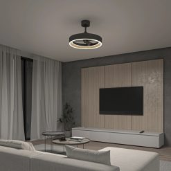 Alternative view of Artika Alton 24 in. (61 cm) LED modern fandelier ceiling fan with light - includes remote