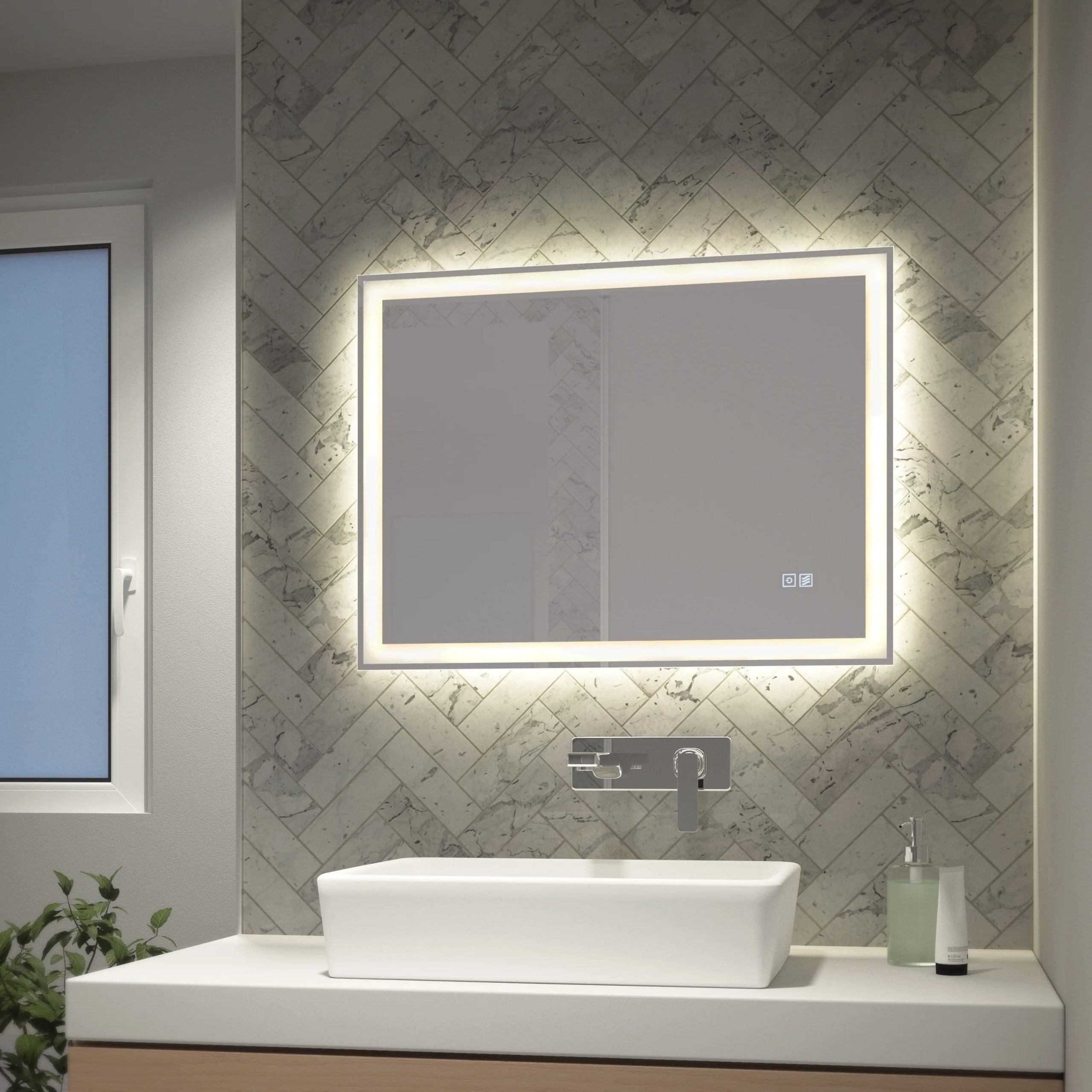 Artika Sofia 24 in. x 32 in. (61 x 81 cm) 3 CCT Anti-Fog LED Bathroom Mirror - Image 10