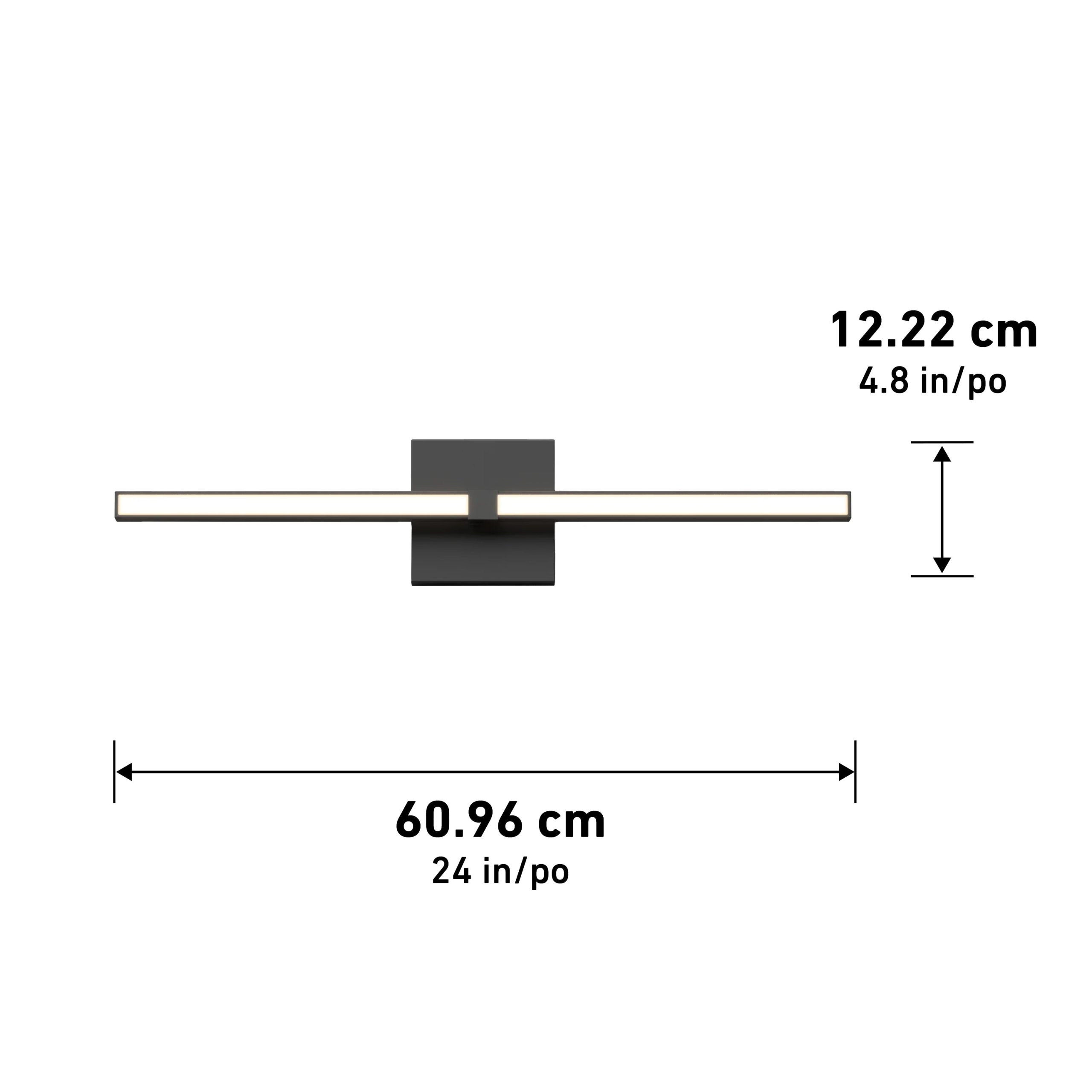 Artika Convertible Pro 24-in (61 cm) Integrated LED Vanity Light Bar for Bathroom - Image 10
