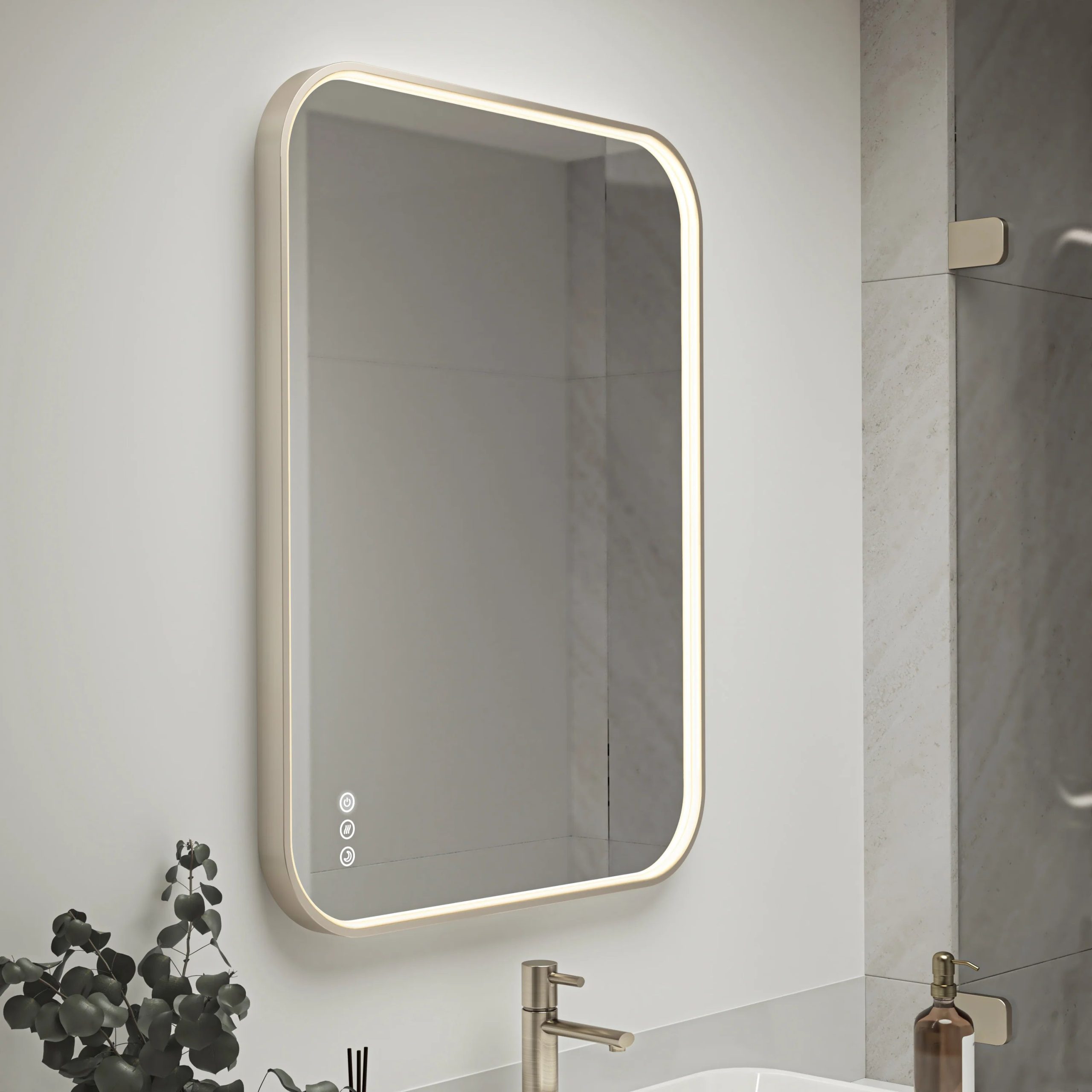 Artika Royce 24 in. x 32 in. (61 x 81 cm) Dimmable Anti-Fog LED Mirror - Image 78
