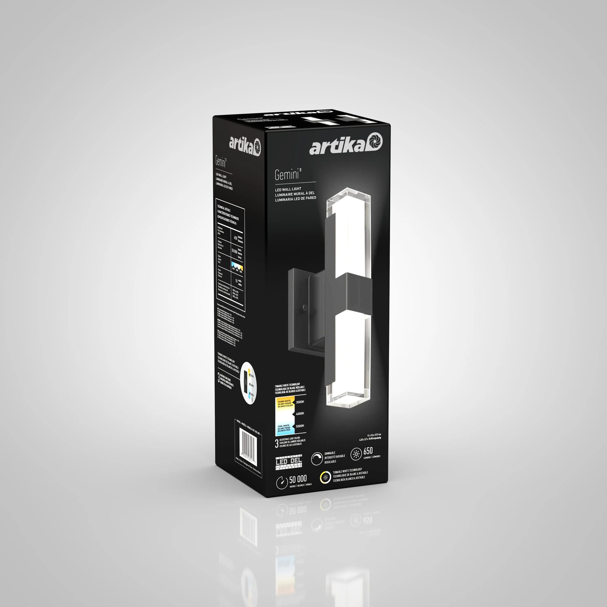 Artika Gemini indoor-outdoors LED wall light - Image 11