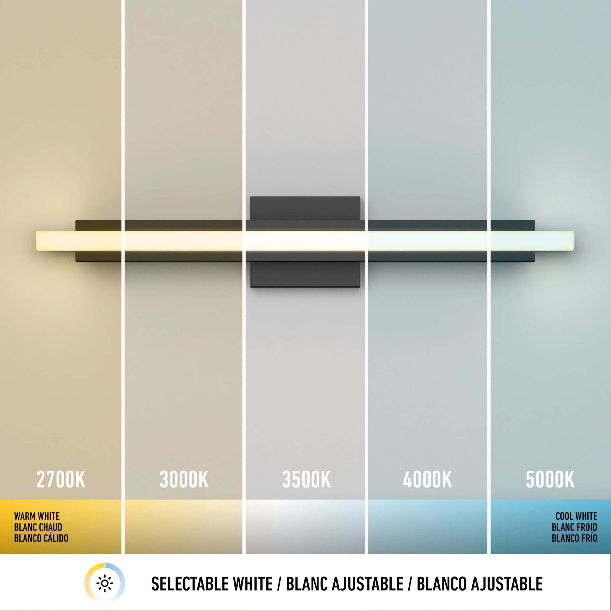 Artika Ophelia 27-in (69 cm) Integrated LED 5-CCT Vanity Light Bar for Bathroom - Image 10
