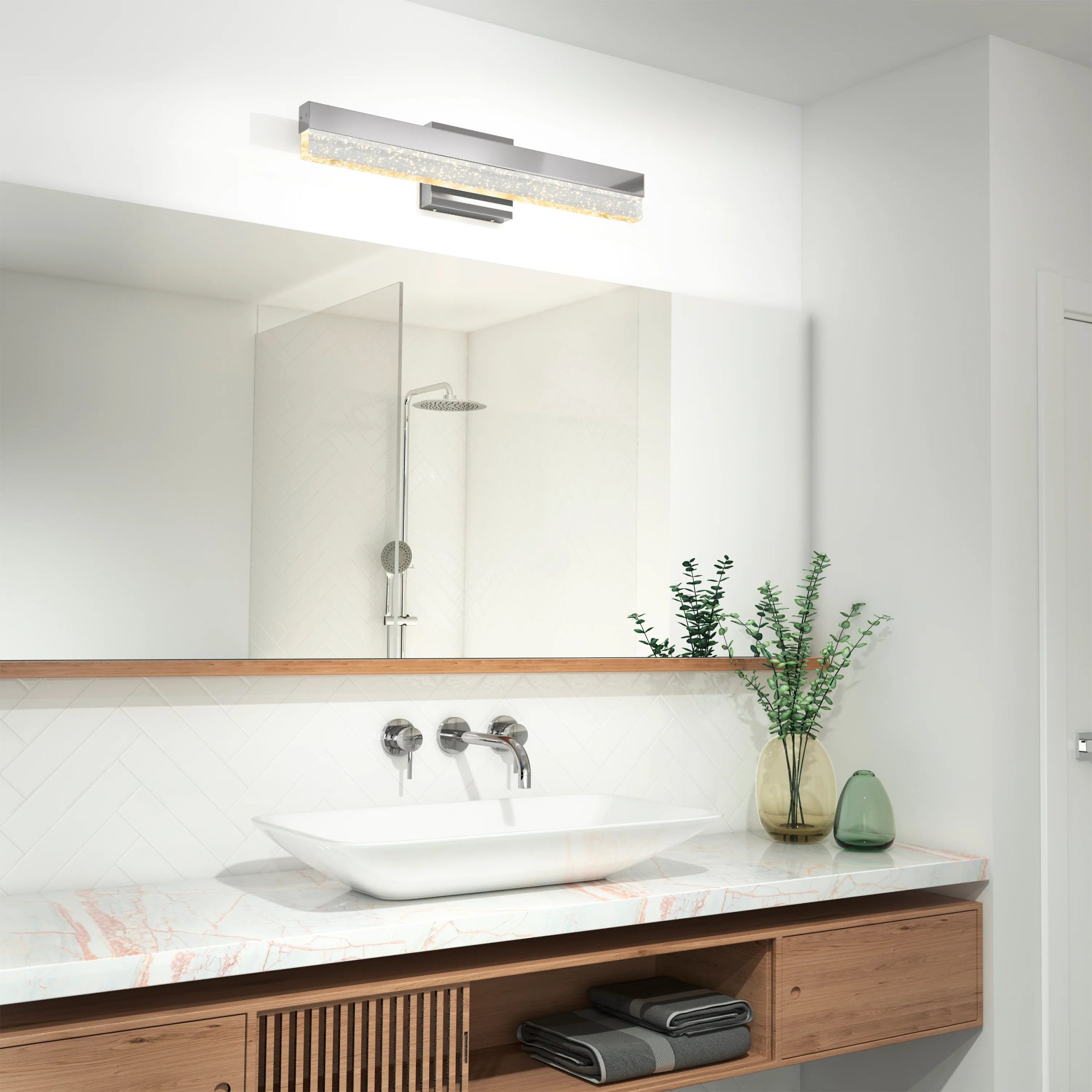 Artika Essence Bubble Bar 27-in (69 cm) Integrated LED Vanity Light Bar for Bathroom - Image 5