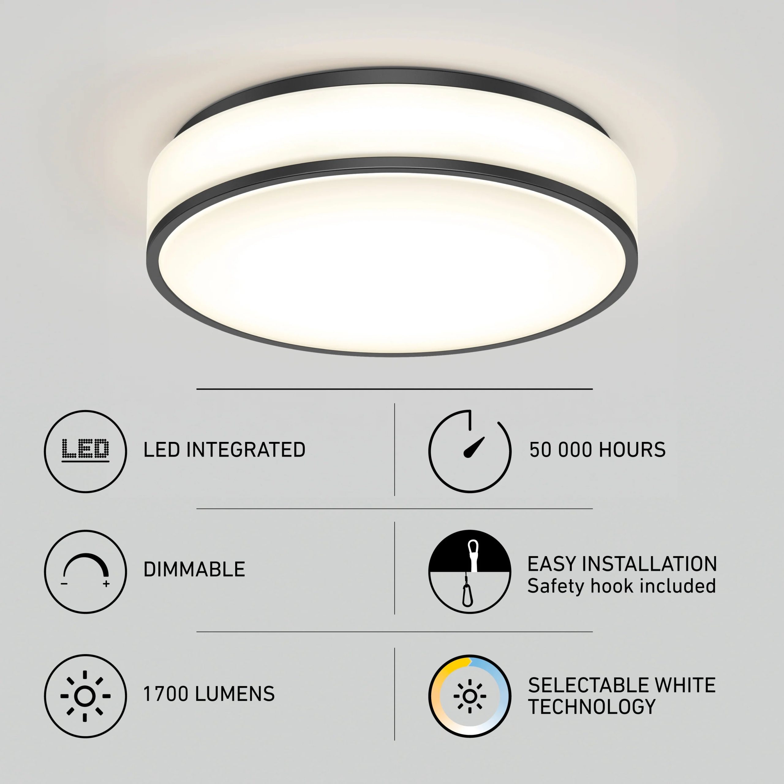 Artika Giada 15 in. (38 cm) Modern LED Flush Mount Ceiling Light 5 CCT - Image 8