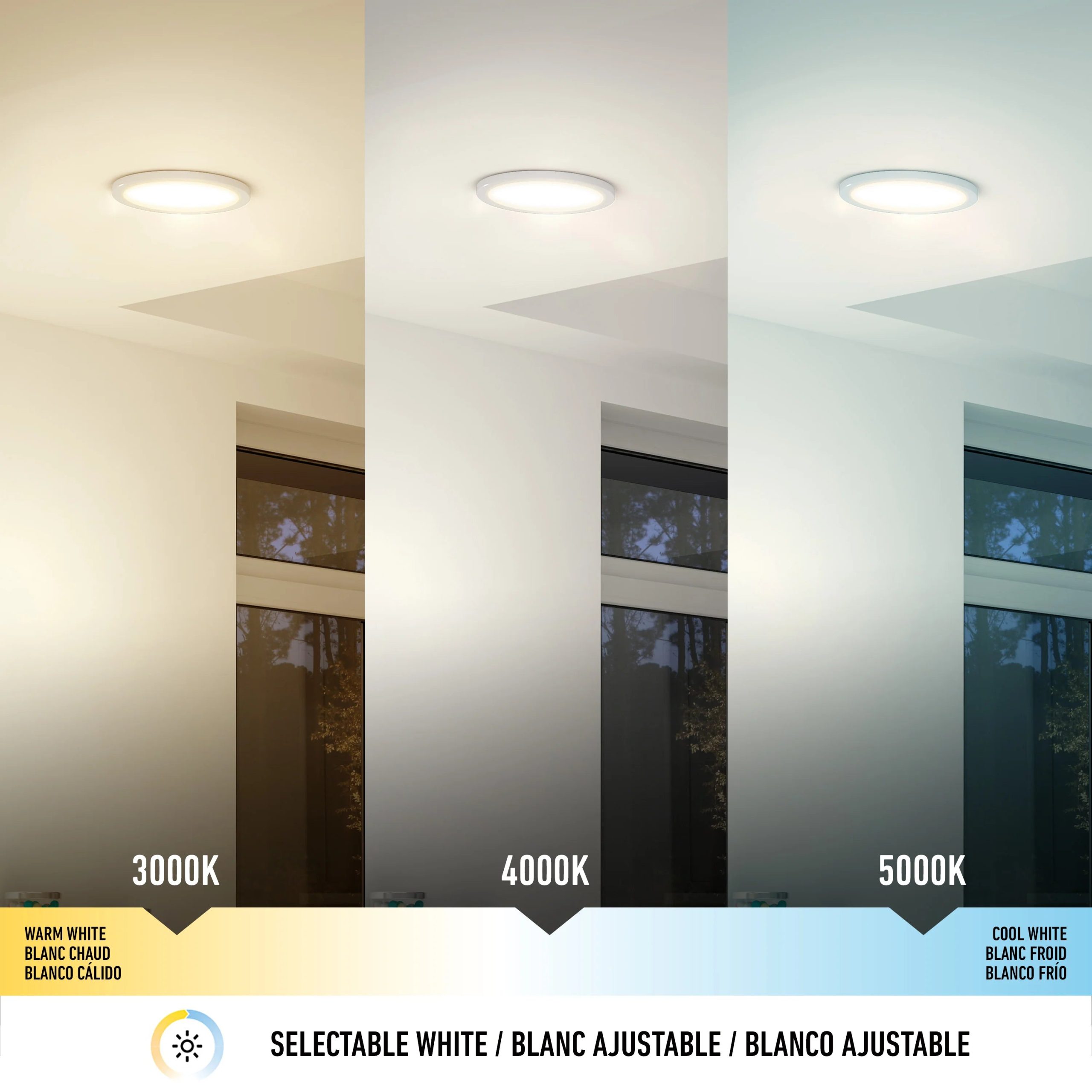 Artika Europa Disks 9 in. (23 cm) Modern LED Flush Mount Ceiling Light 3 CCT - Image 7