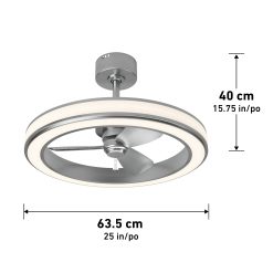Alternative view of Artika Edwin 25 in. (64 cm) LED modern fandelier ceiling fan with light - includes remote