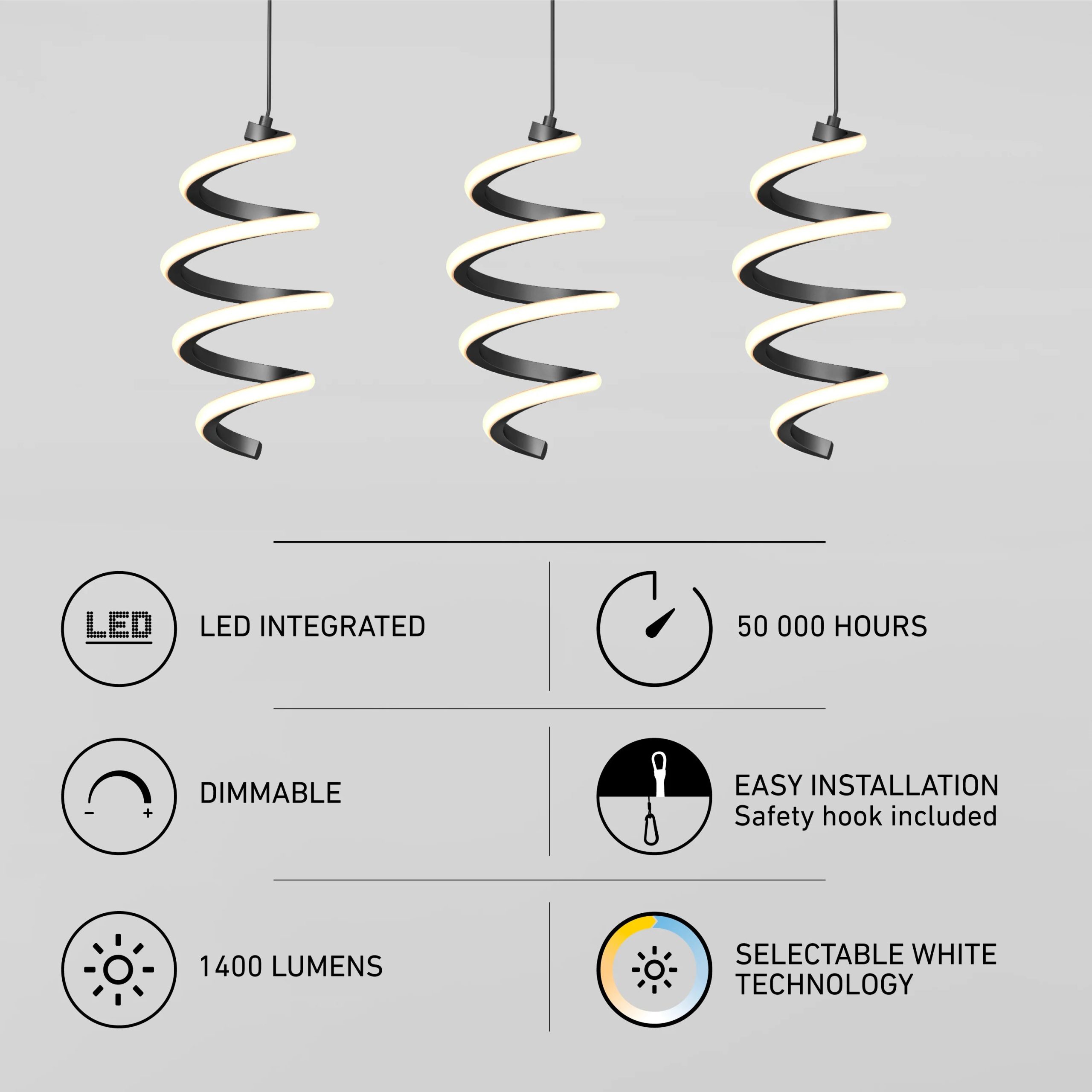 Artika Chorus 3-light LED pendant light 5 CCT - Image 16